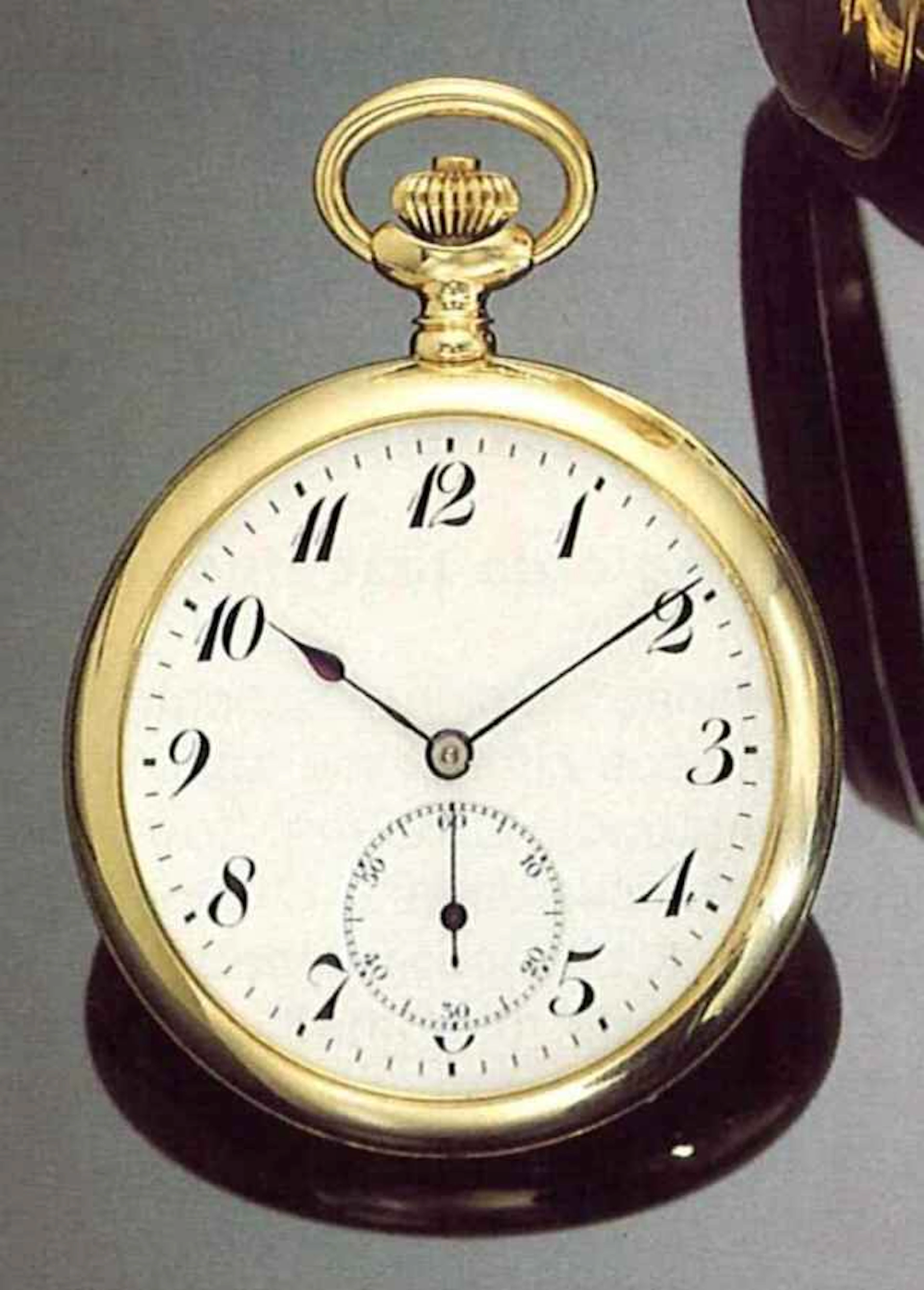 Wittnauer & Co., per il mercato Nord Americano, circa 1920. Raro orologio da tasca, in oro 14 ct., con ripetizione minuti a svincolo.