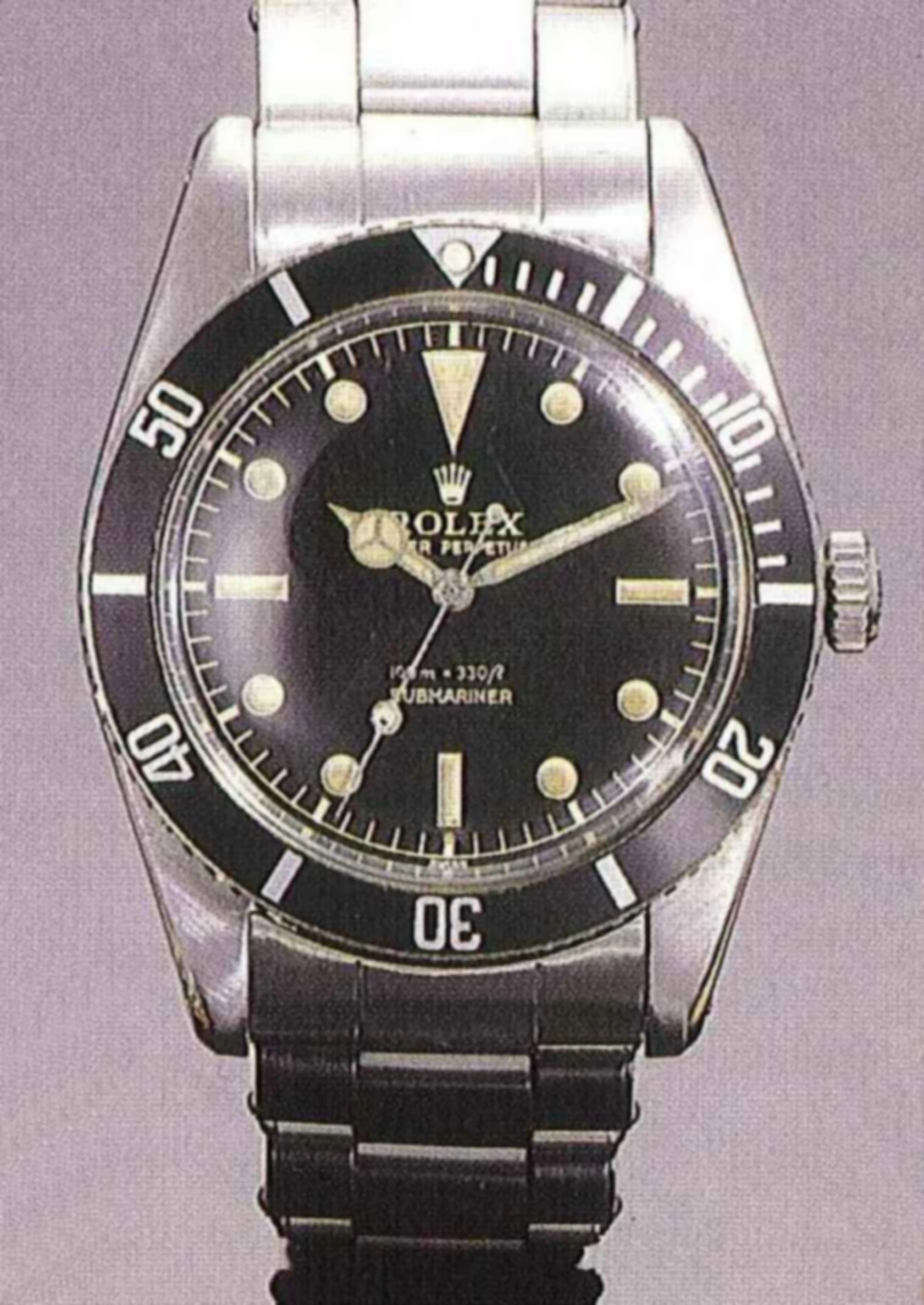 Rolex Oyster Perpetual, Submariner, Ref. 5508, anni '60. Interessante orologio da polso, per uomo, in acciaio, secondi al centro, carica automatica e impermeabile, con bracciale originale in acciaio.