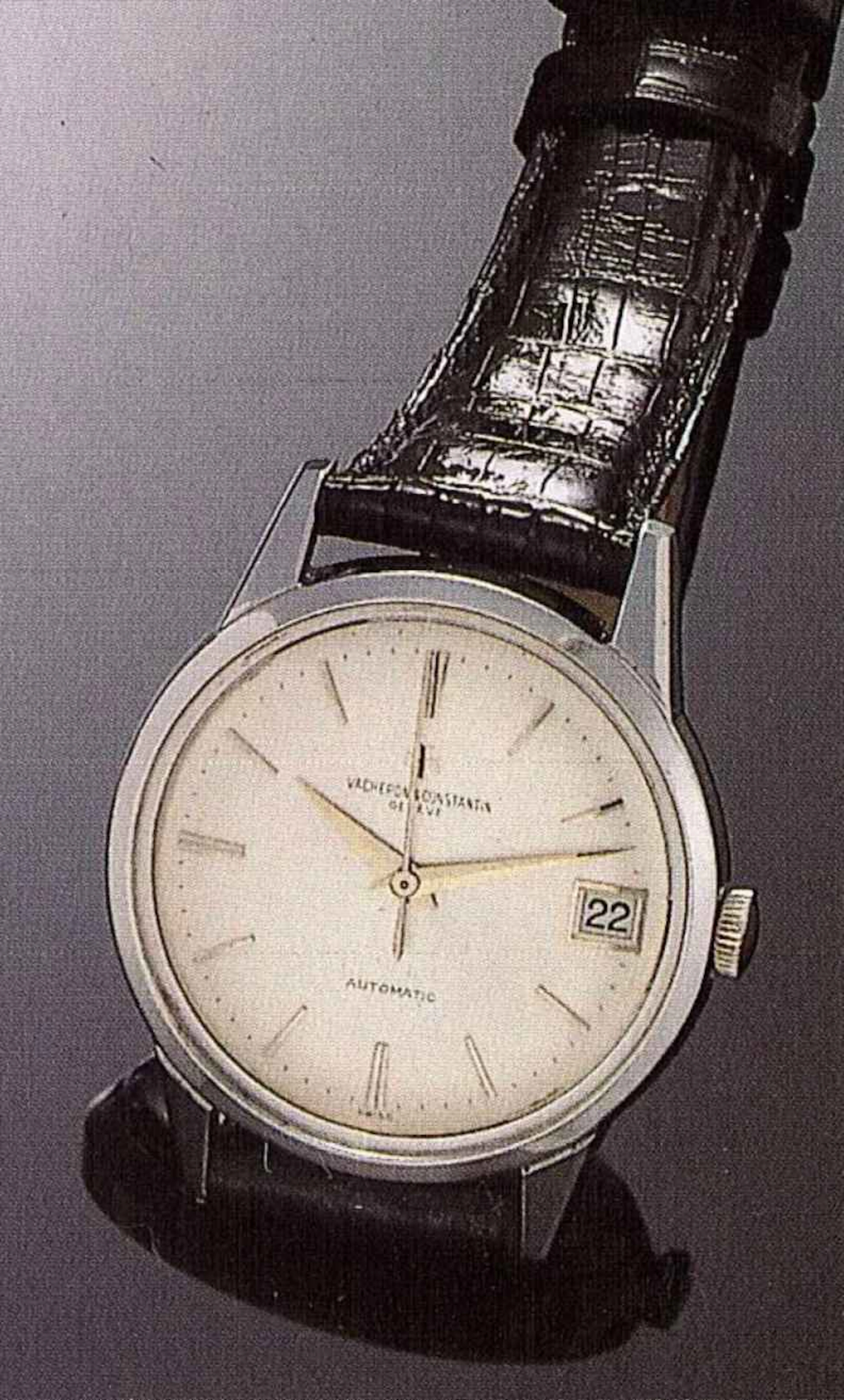 Vacheron & Constantin, Geneve, No. 582947, cassa No. 415412, Ref. 6562, 1964 circa. Raro ed interessante orologio da polso, per uomo, in acciaio, automatico, secondi al centro e data.