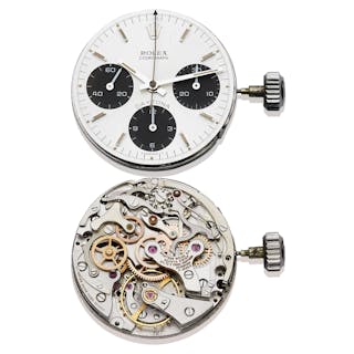 ROLEX REF. 6262 / 6264 MOVEMENT & DIAL Rolex, "Oyster Cosmograph Daytona," Ref. 6265 / 6263 Movement with Dial, Hands and steel 7 mm.Triplock winding crown. Made circa 1969.