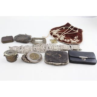 Antique Handbags Purses Belt Inc Beadwork, Brass, EPNS, Art ...