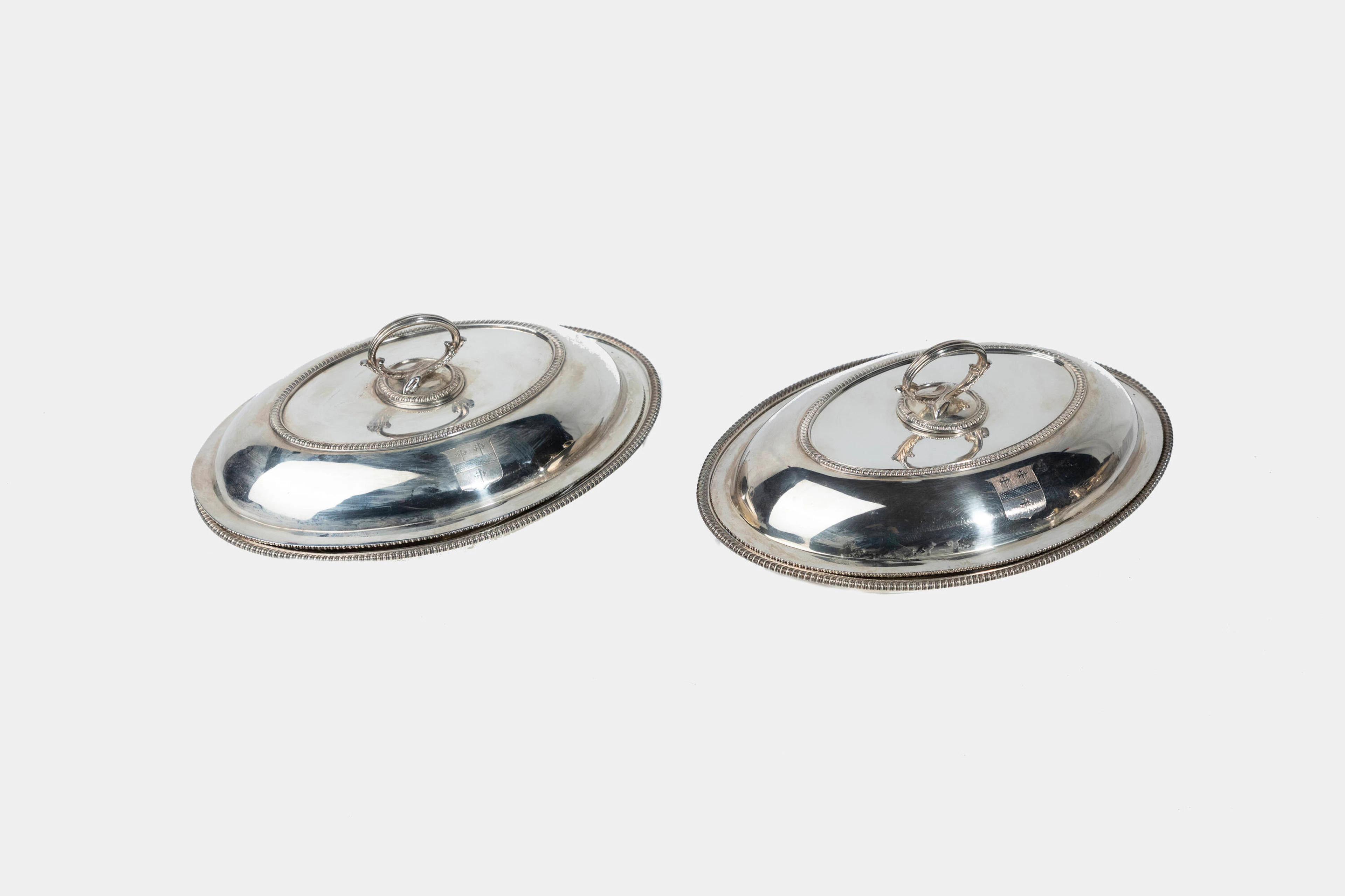COPPIA DI LEGUMIERE IN ARGENTO