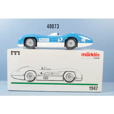 Märklin - Model car - Märklin 1947 Mercedes-Benz Racing Car 'Bayerischer Rundfunk', Boxed With Märklin - Model car - Märklin 1947 Mercedes-Benz Racing Car 'Bayerischer Rundfunk', Boxed With