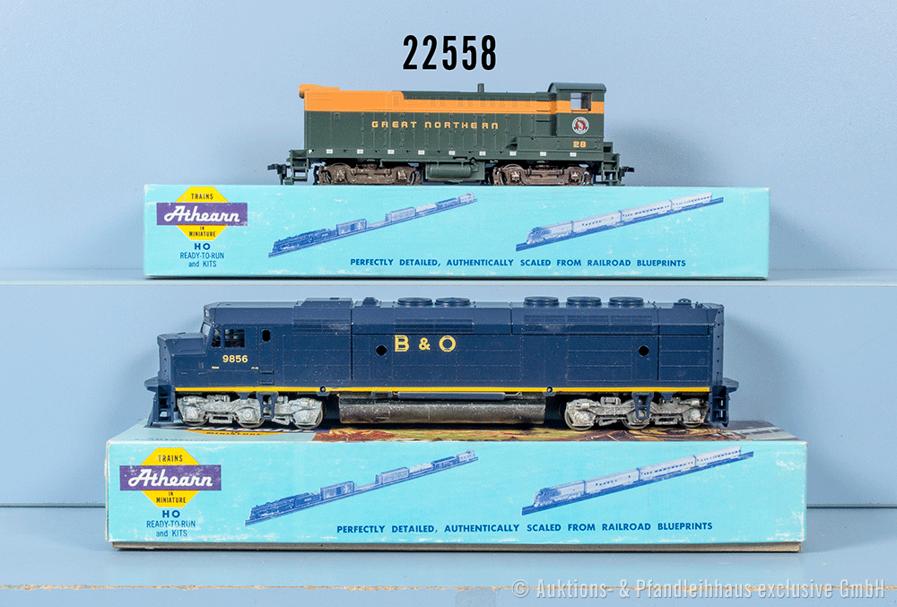 2 Athearn H0 Lokomotiven, Dabei Diesellok Der B & O, BN 9856 Und ...