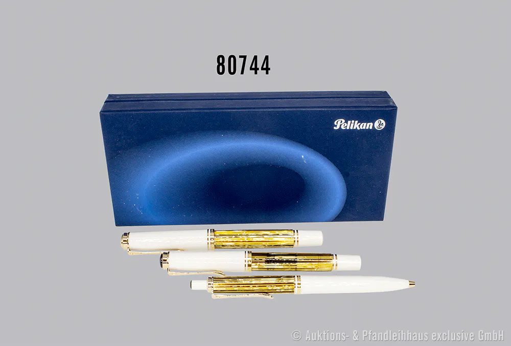 Pelikan Souverän K400 Kugelschreiber Schildpatt-Weiß – Druckmechanik, 24 Karat Vergoldet, Made In Germany