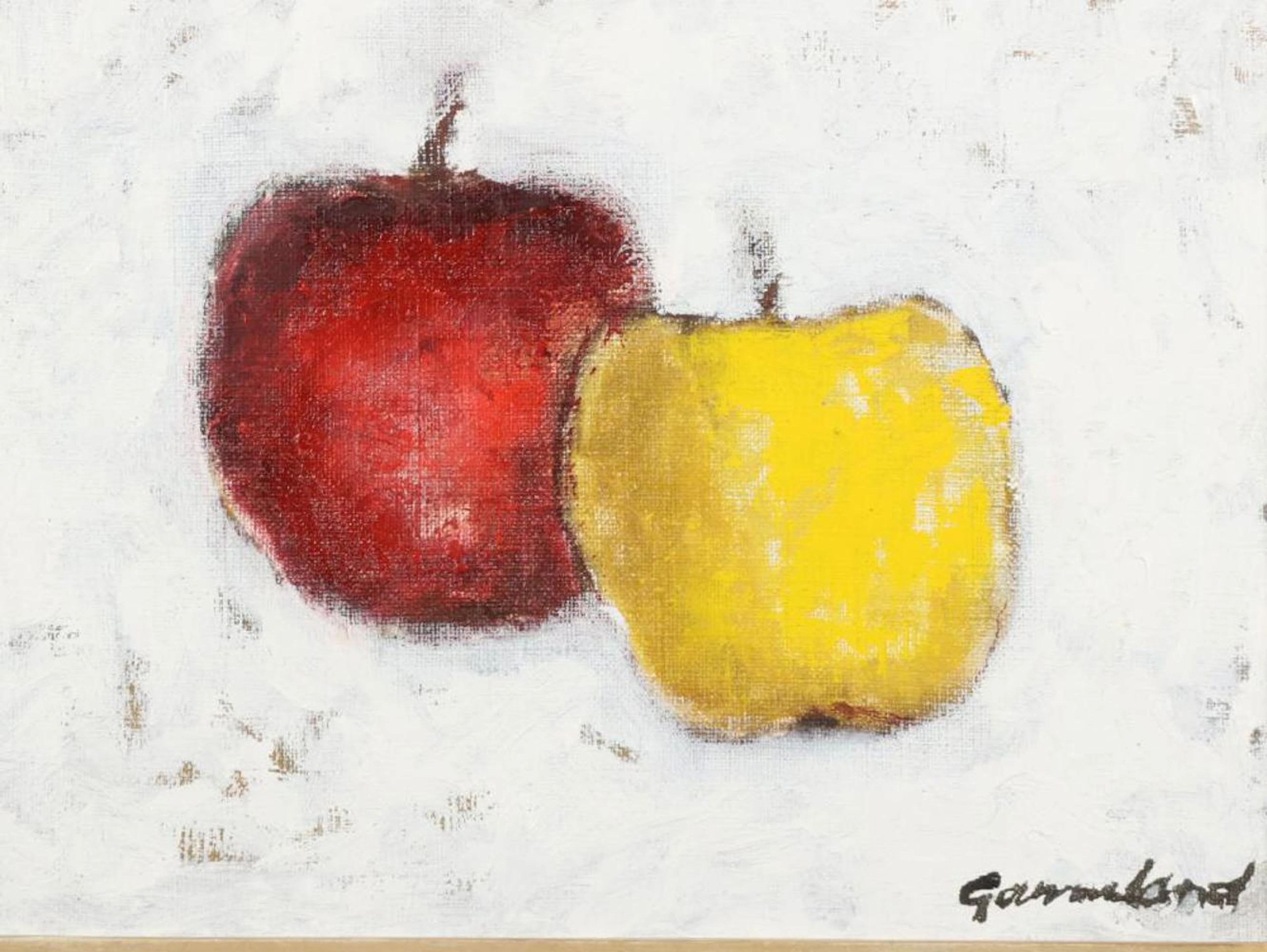 Harald Garmland (1904-1985), "Äpplen", signerad, olja på duk, bildmått 22x27 cm