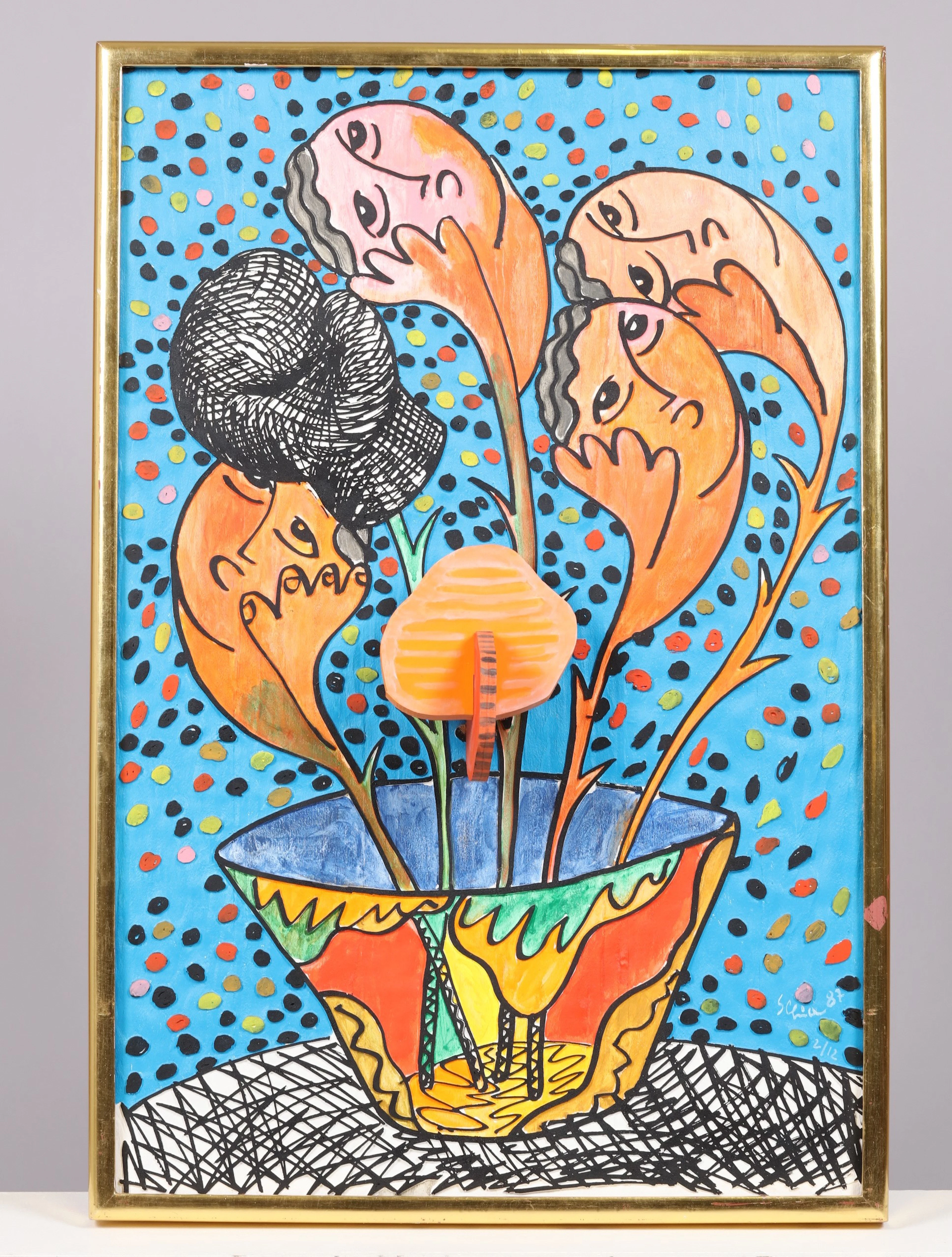 SANDRO CHIA (F. 1946), "Flowers Fight"
