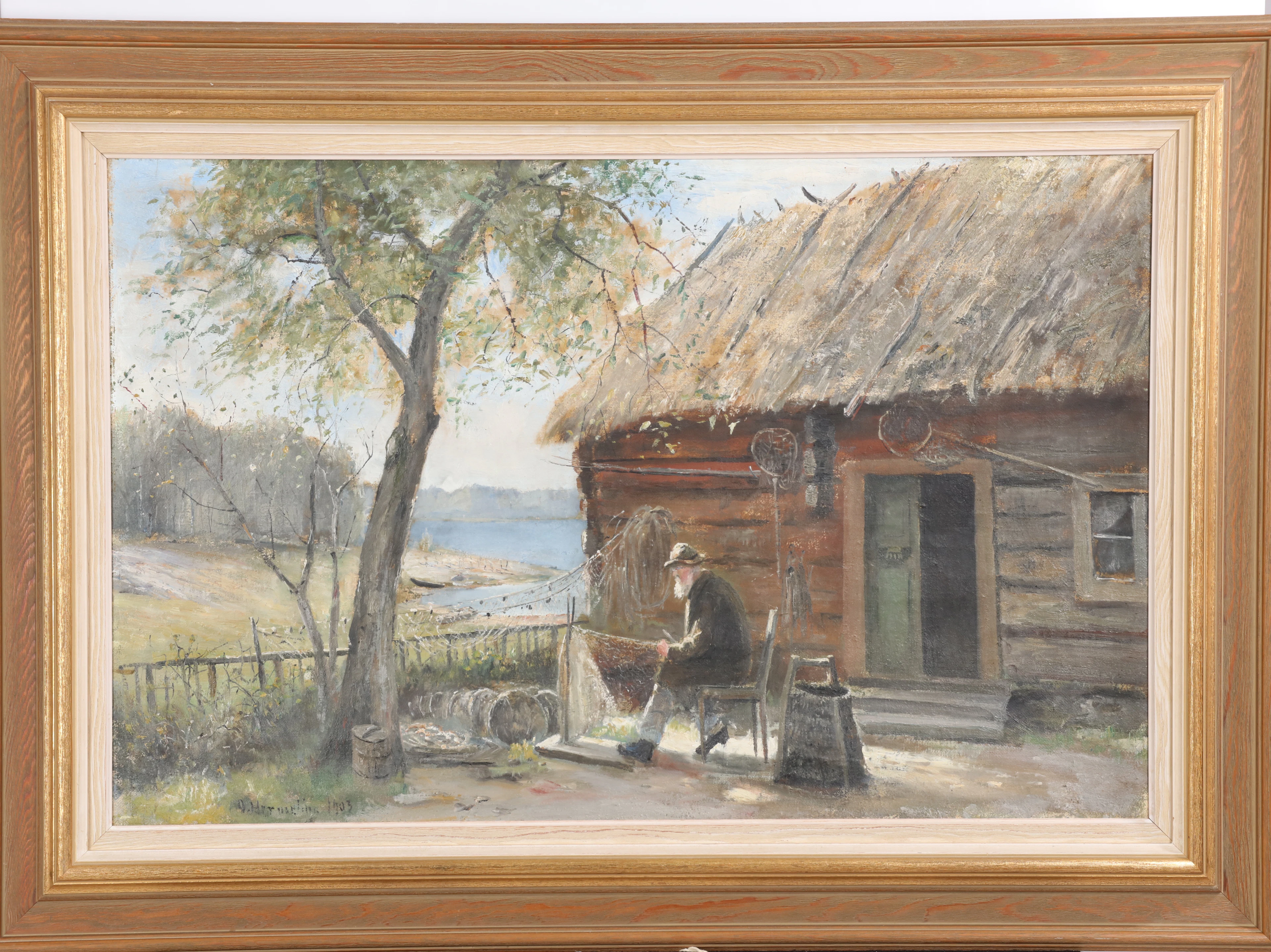 OLOF HERMELIN (1827-1913), olja på duk