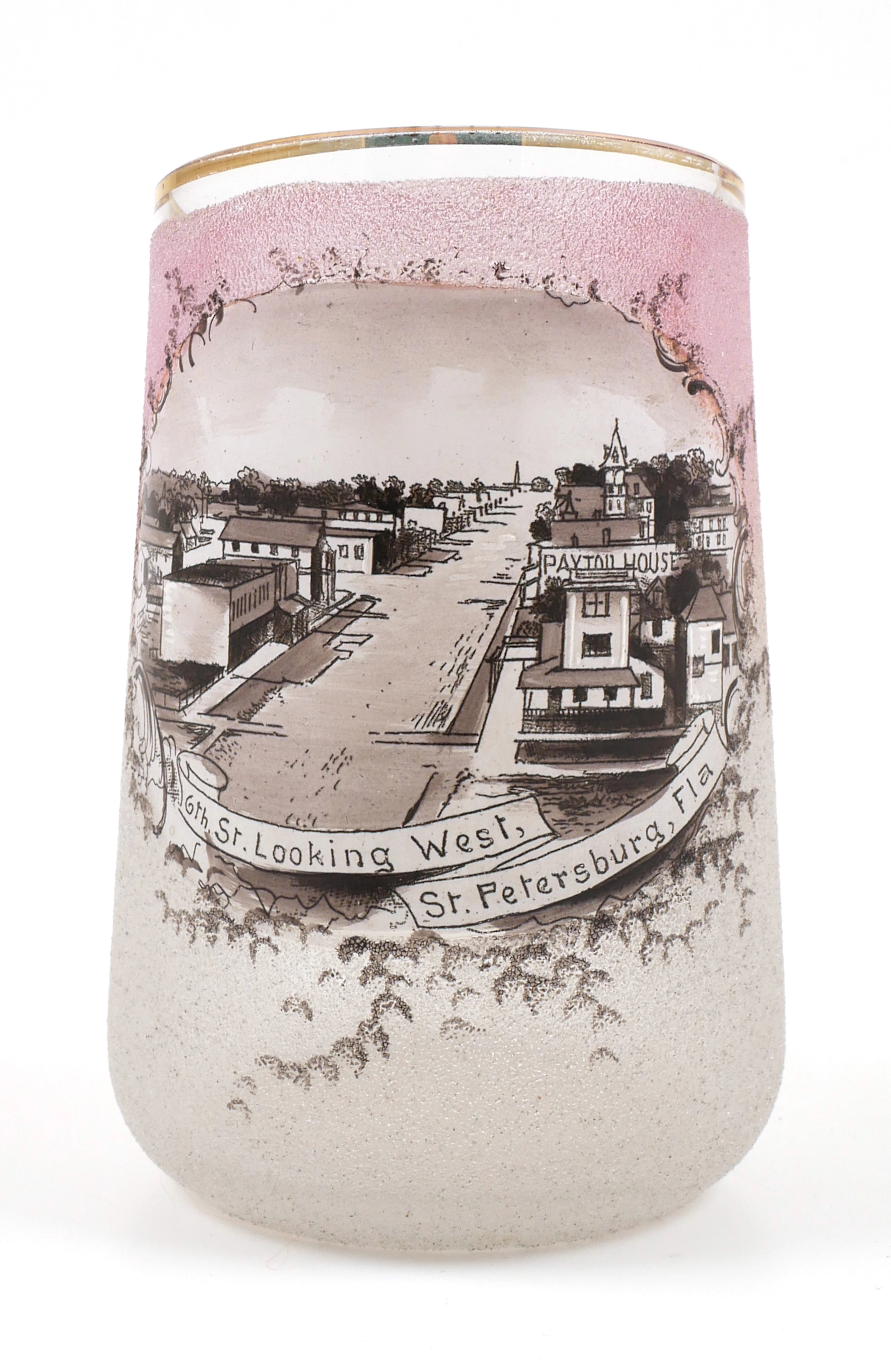 Victorian Glass Pitcher ST PETERSBURG Street