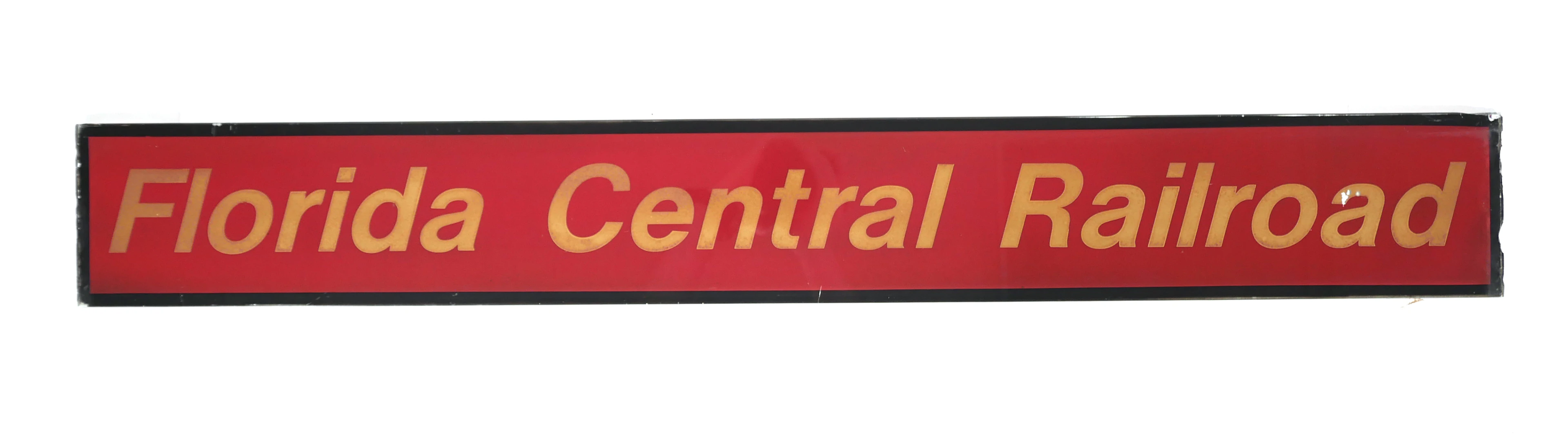 FLORIDA CENTRAL RAILROAD Glass Sign
