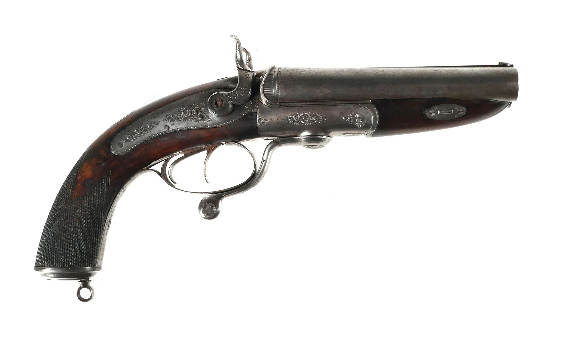 Rare Howdah Double Barrel Pistol | Barnebys