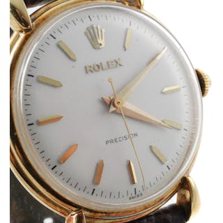 ROLEX 18K Precision Manual Wind Watch