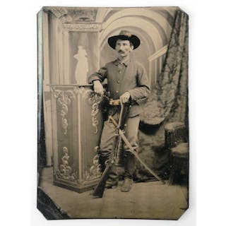 Gen. CUSTER Period Cavalry Soldier Tintype