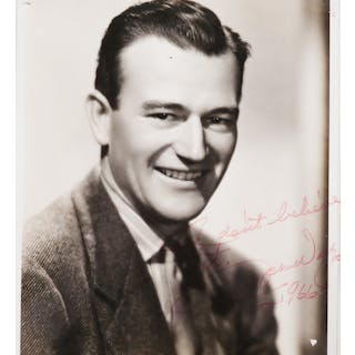 JOHN WAYNE Signed Photograph 1966