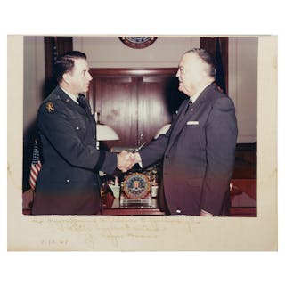 J. EDGAR HOOVER Signed Photo to Gen Yarborough
