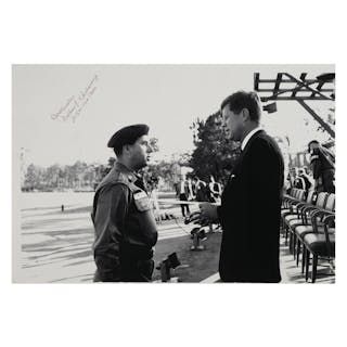 Green Beret Gen. Yarborough Signed Photo w JFK