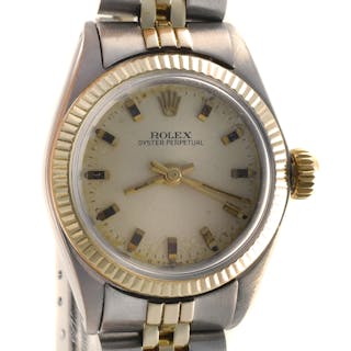 Ladies ROLEX 14k/SS Oyster Perpetual Watch