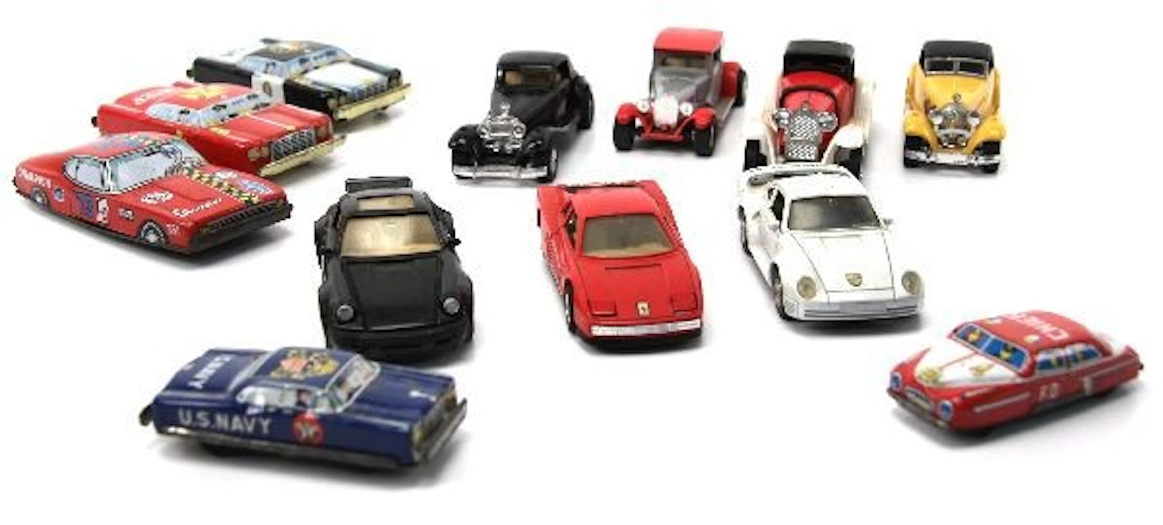 Large lot vintage toy cars fire trucks patrol cars