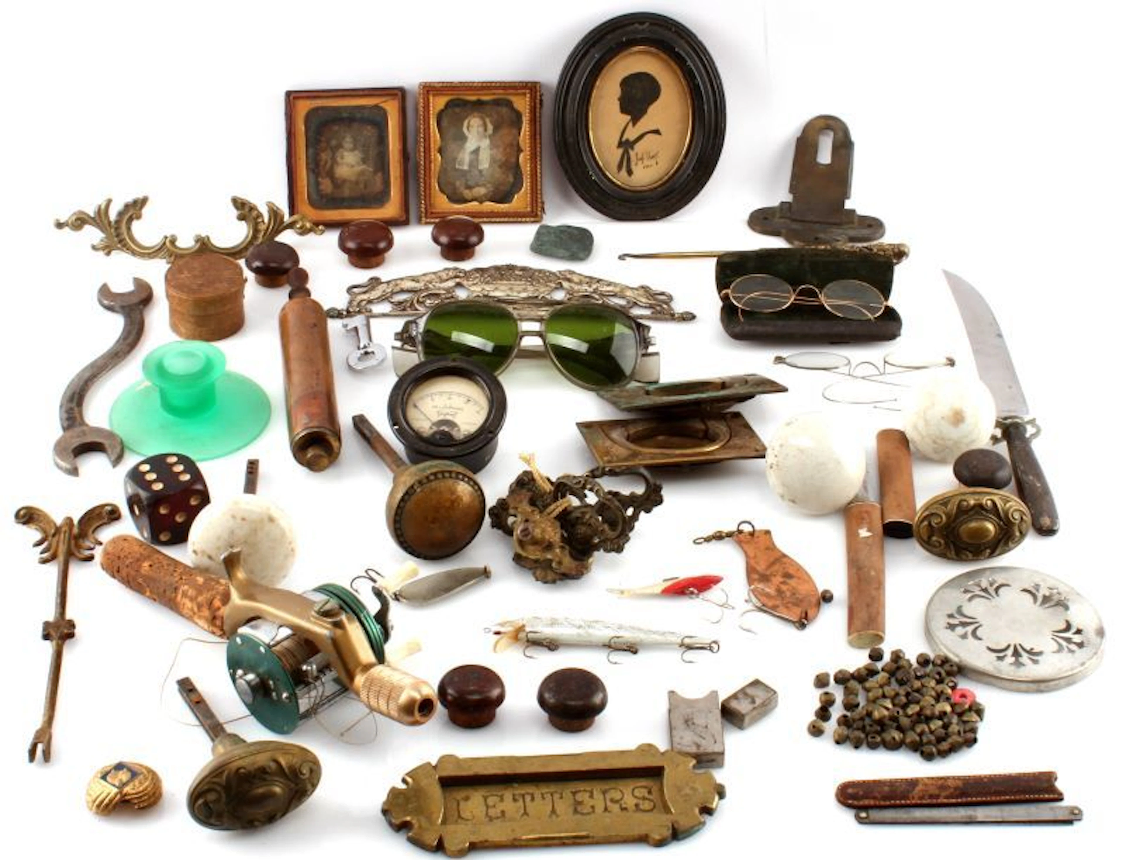 Big variety antique & colectible lot fishing more