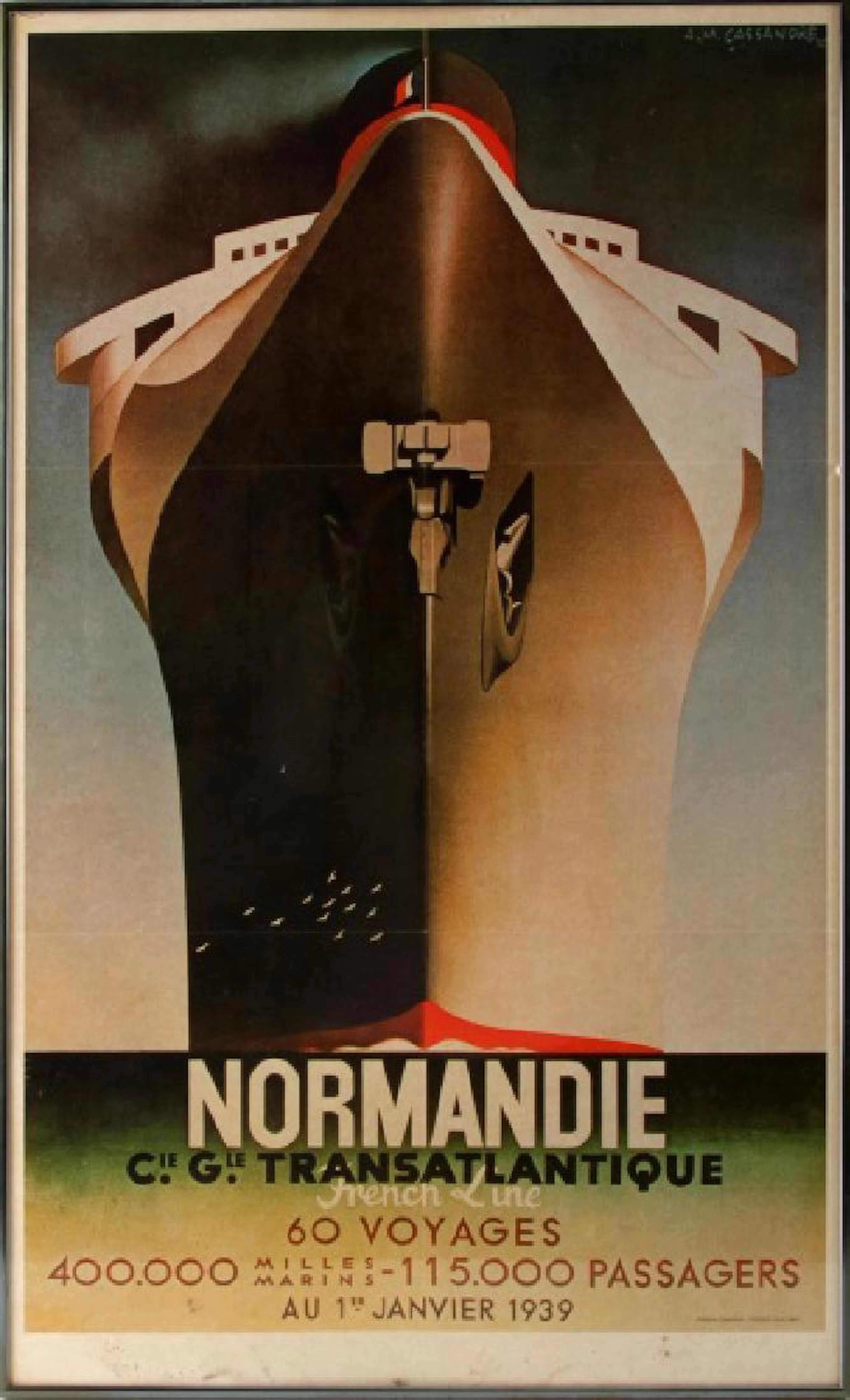 Cassandre normandie transatlantique poster