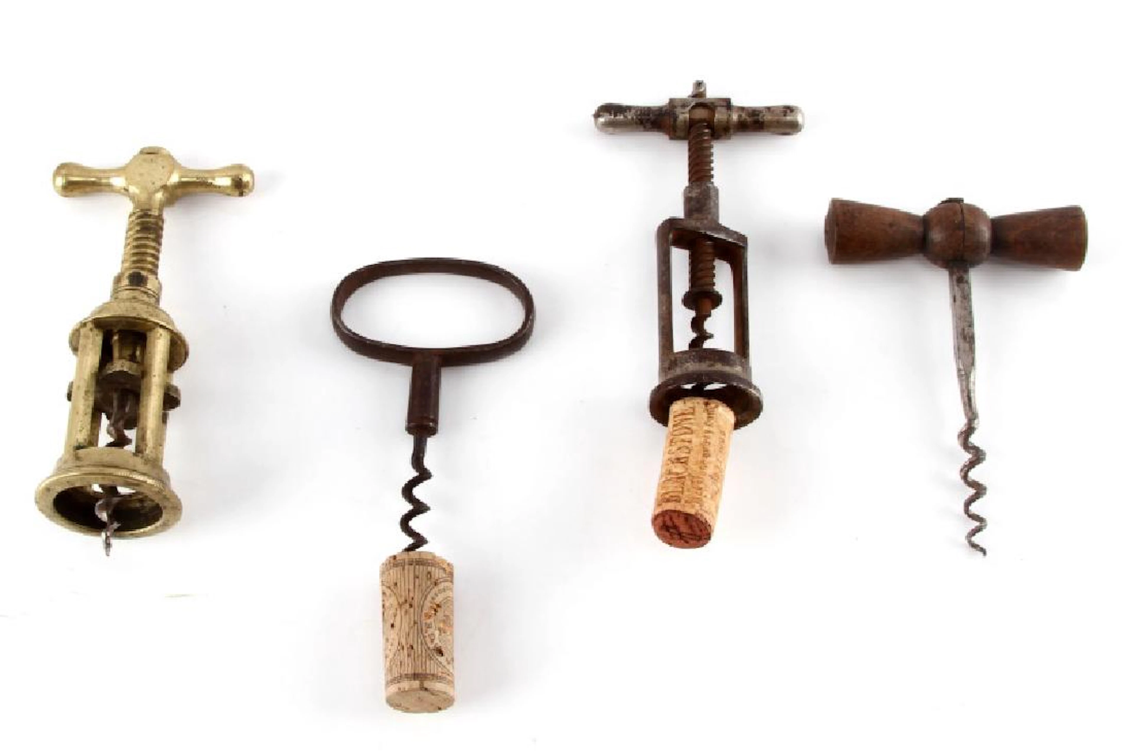 Antique corkscrew lot of 4 all different