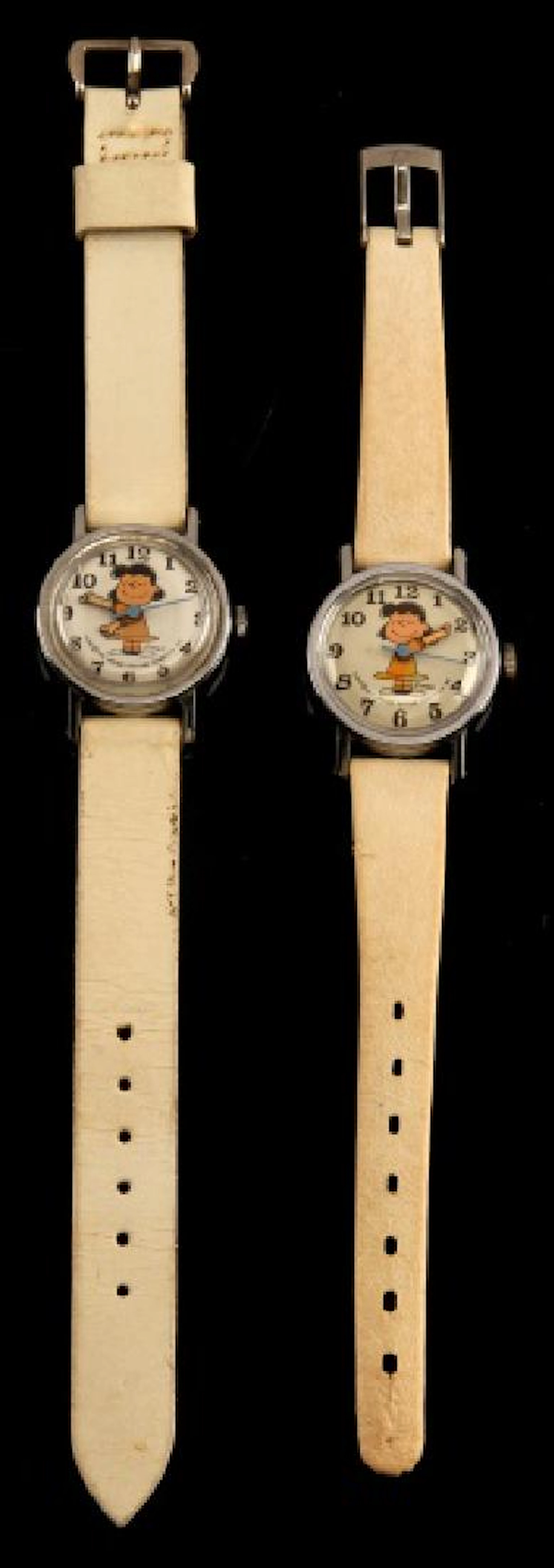 2 antique lucy peanuts 1952 wrist watch lot
