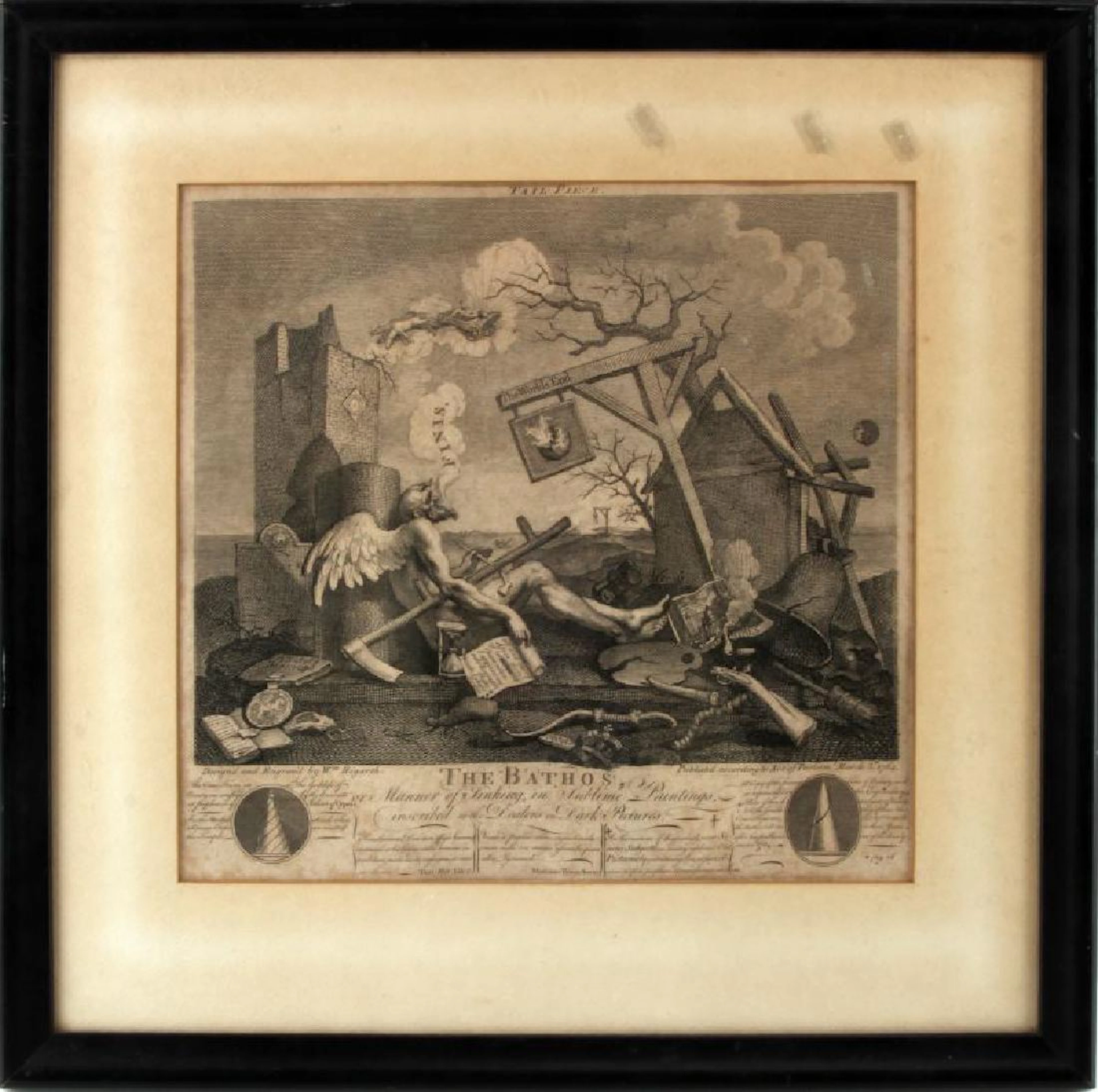 18th century engraving by hogarth the bathos