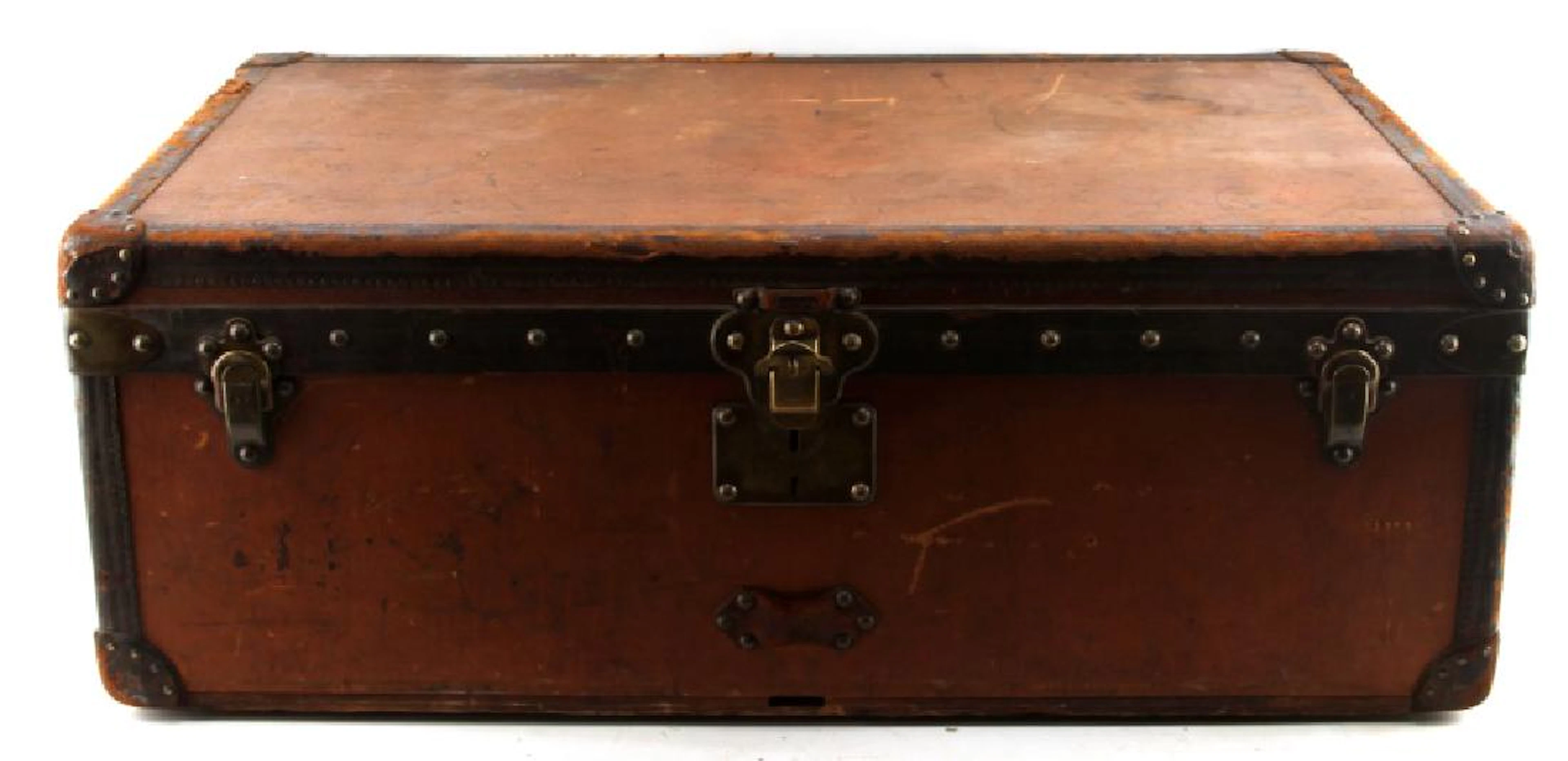 Antique louis vuitton steamer trunk "southword"
