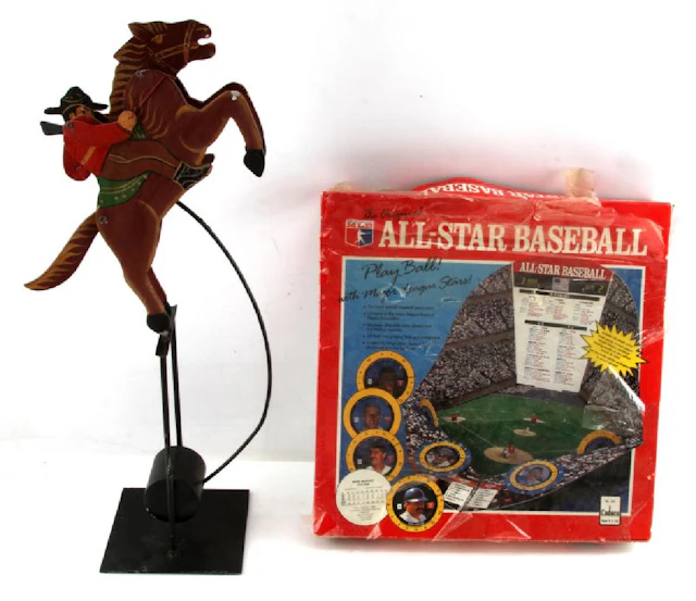 Vintage all star baseball & balancing soldier toy