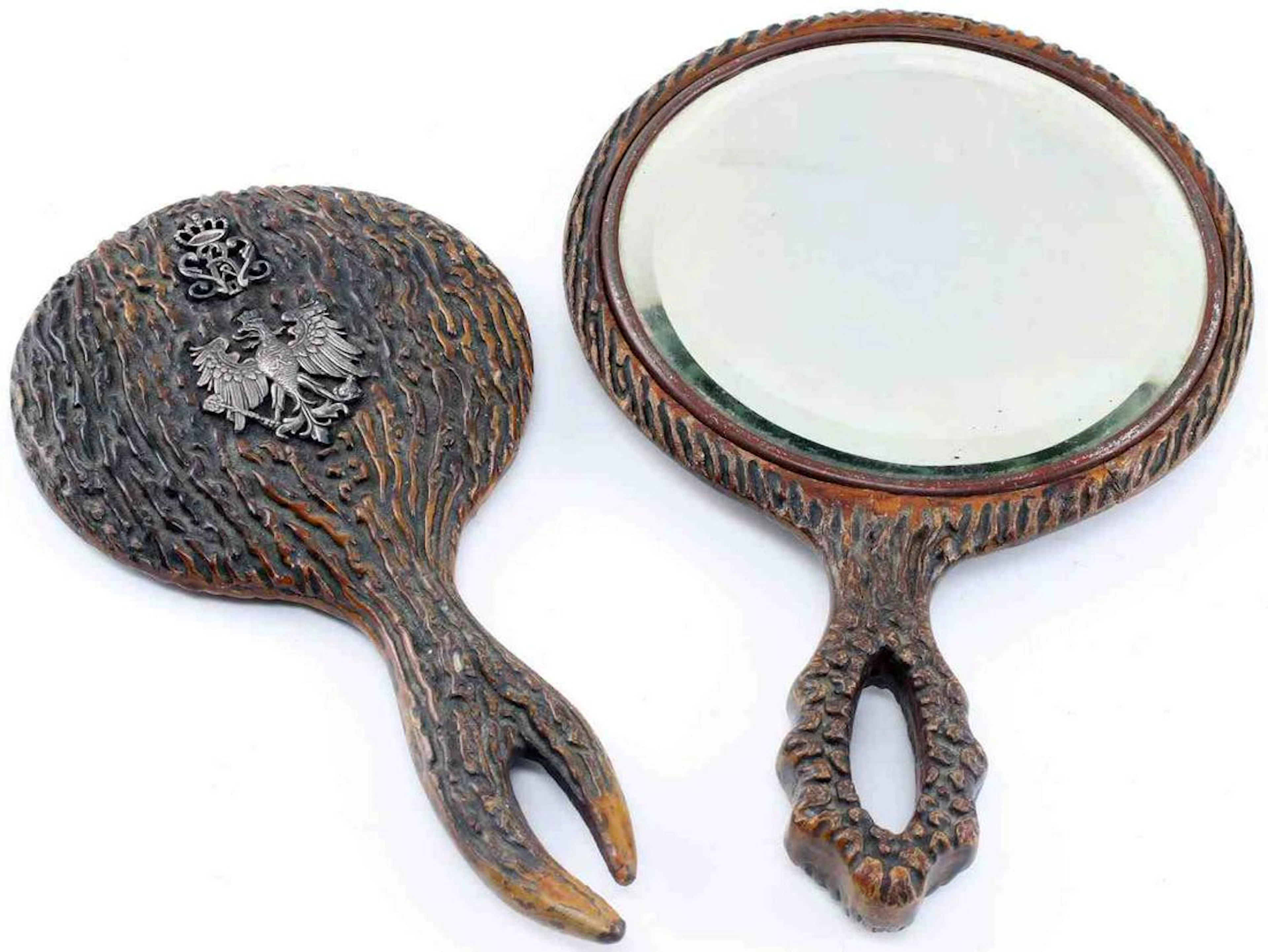German kaiser wilhelm hunting lodge mirror set