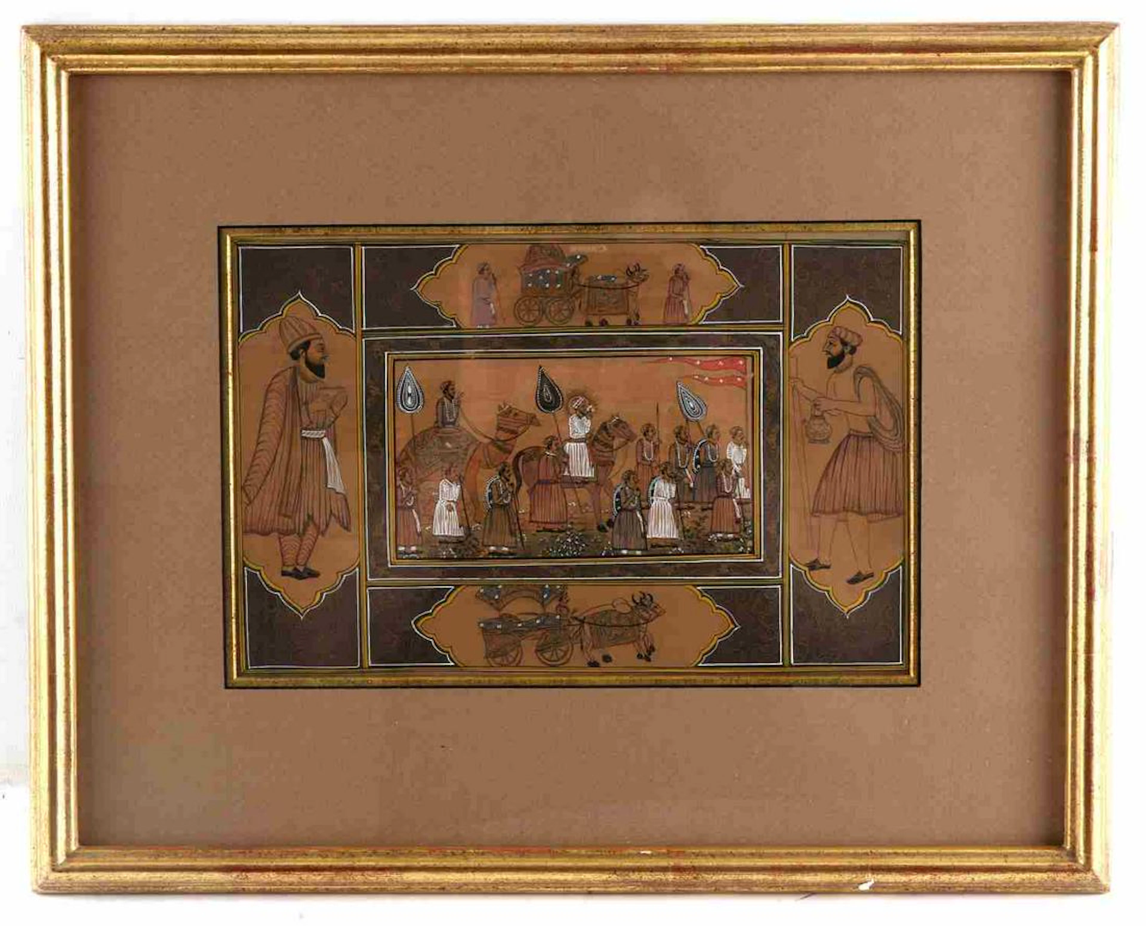 Framed vintage persian islamic themed print