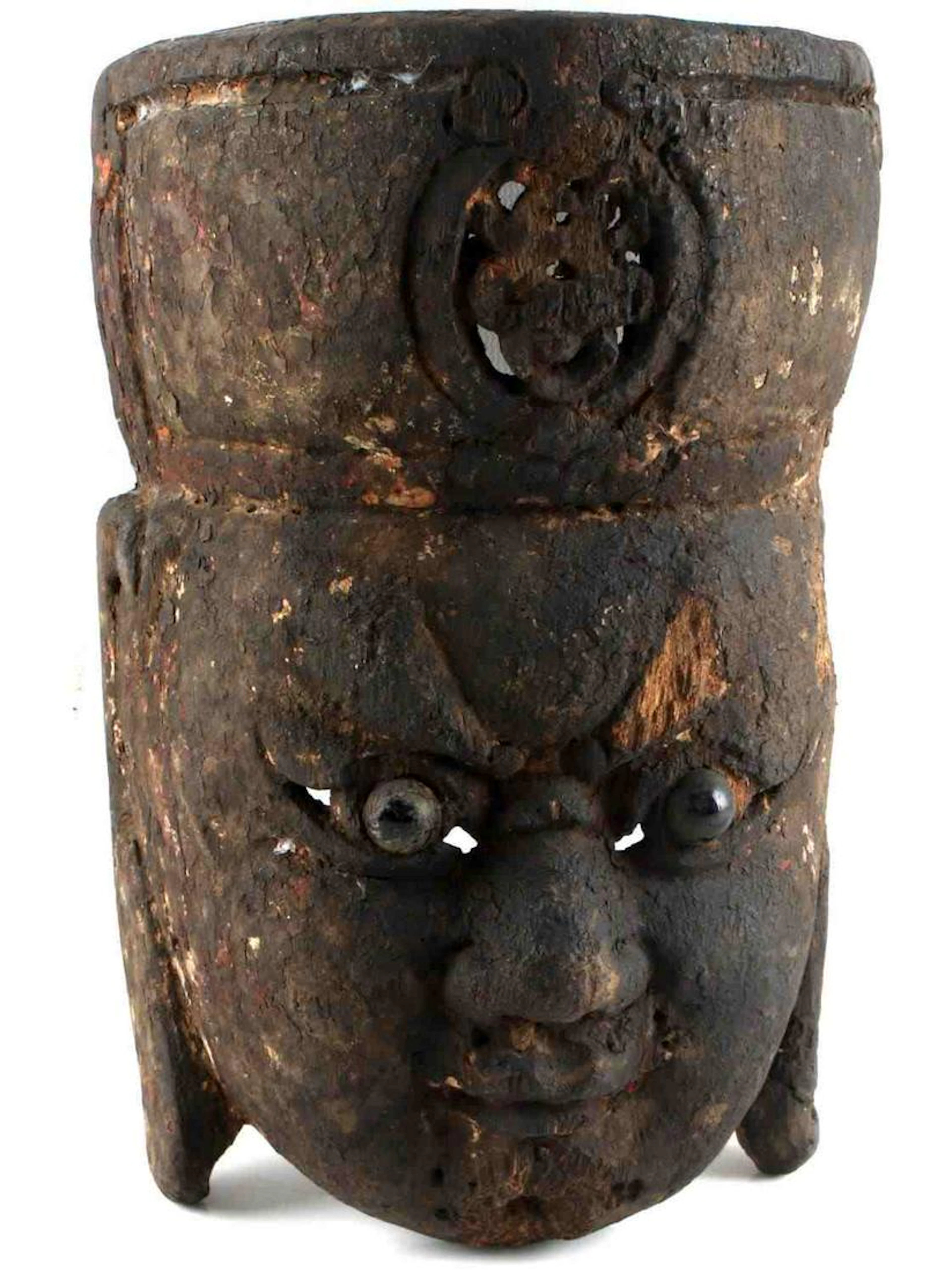 Antique oceana asia ceremonial wooden dance mask