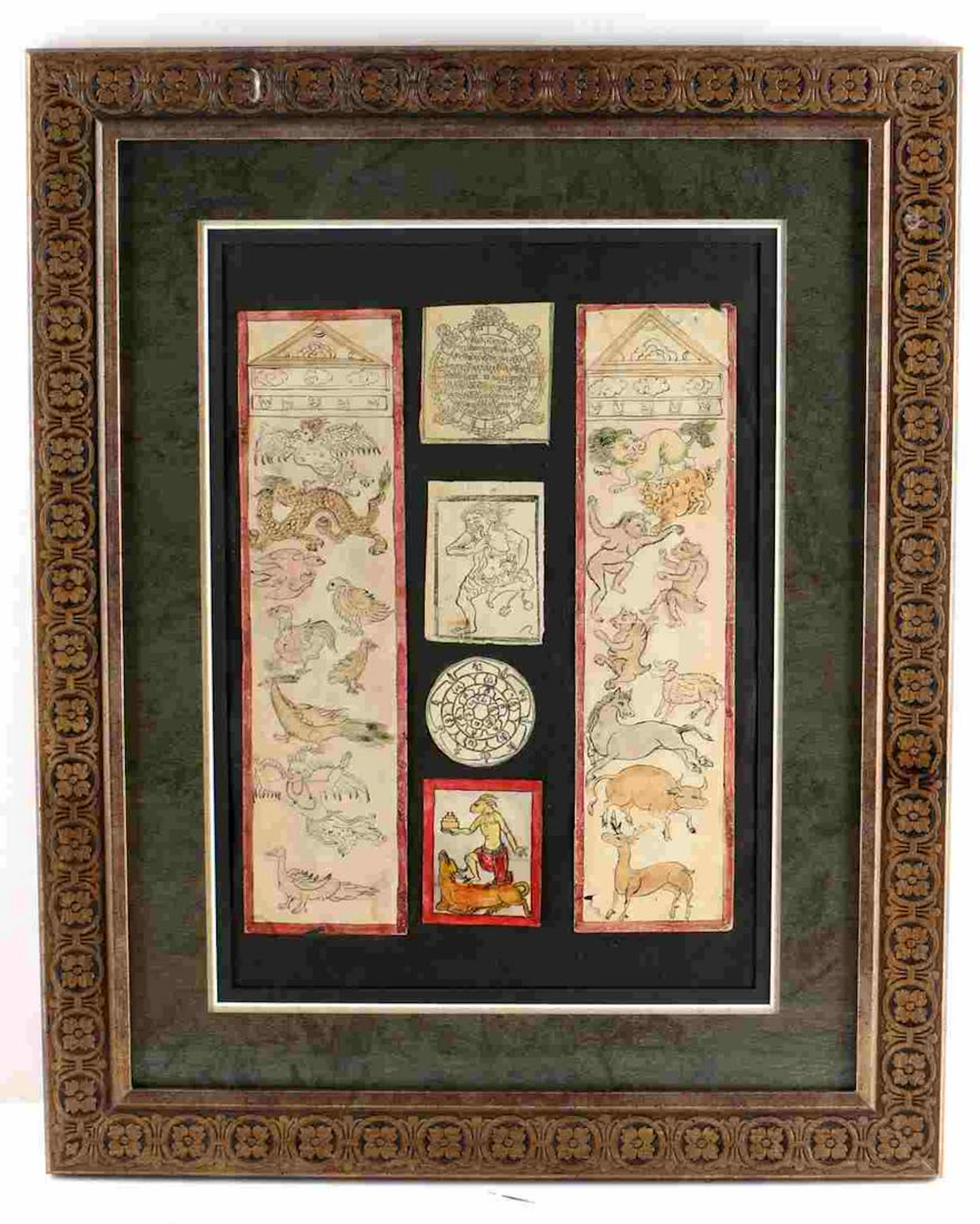 19th century printed chinese paper paraphernalia