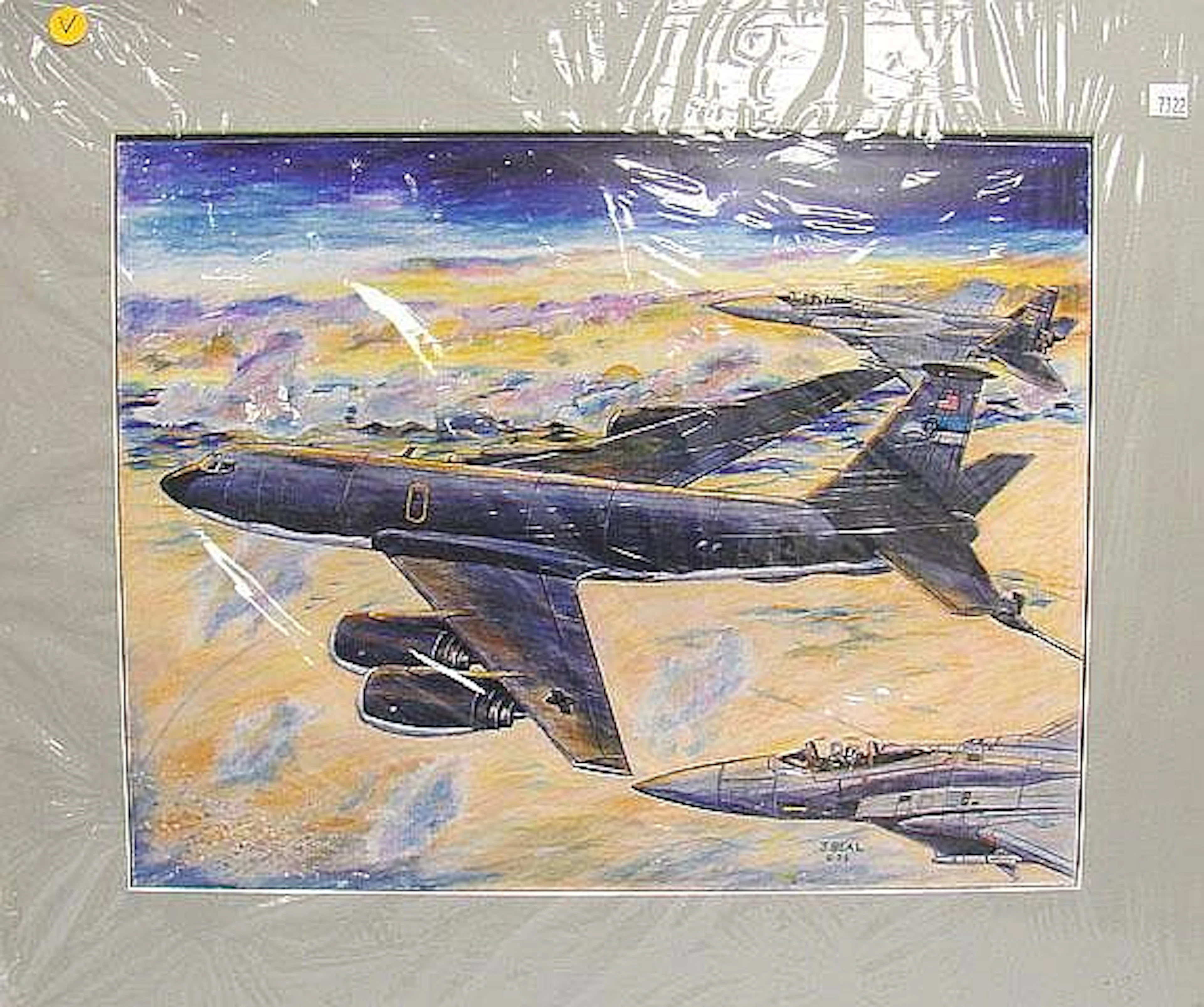 Militaria: Jim Beal print of two USAF F-15 Strike