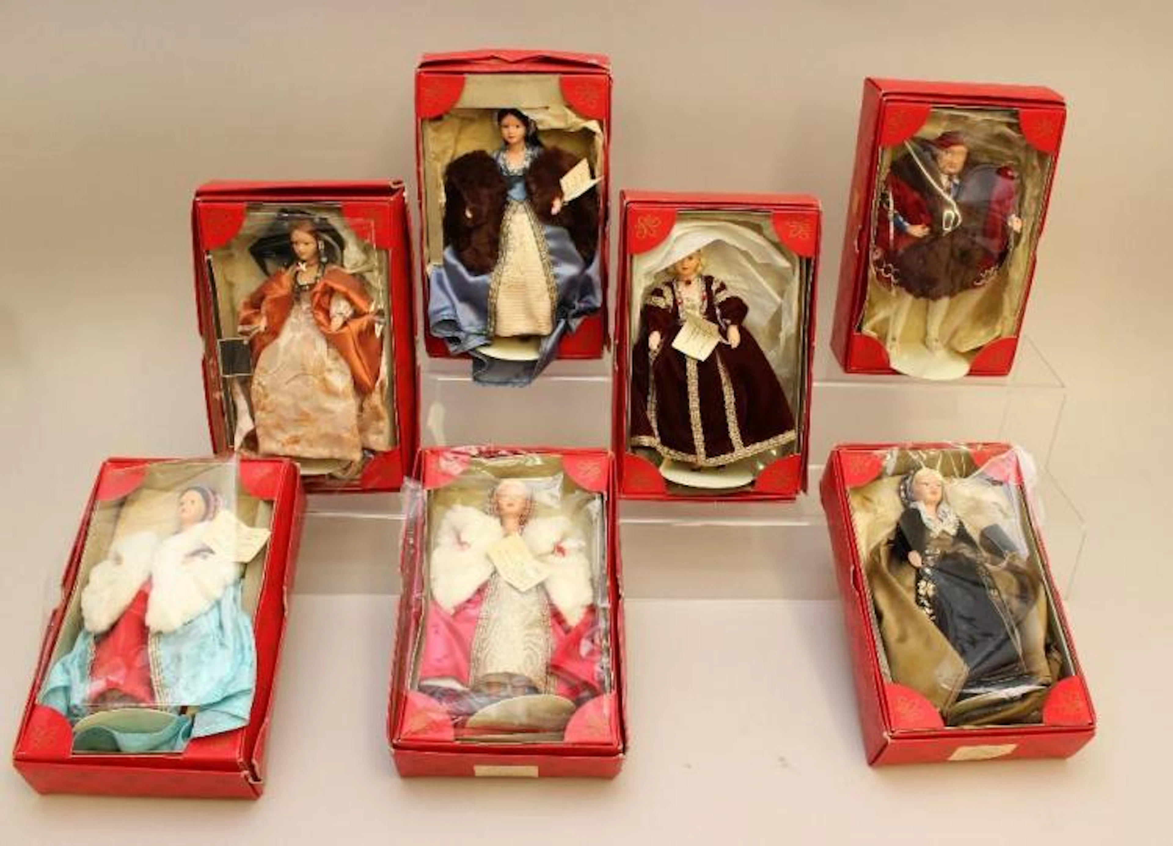 LOT OF (7) PEGGY NISBET DOLLS IN ORIGINAL BOXES