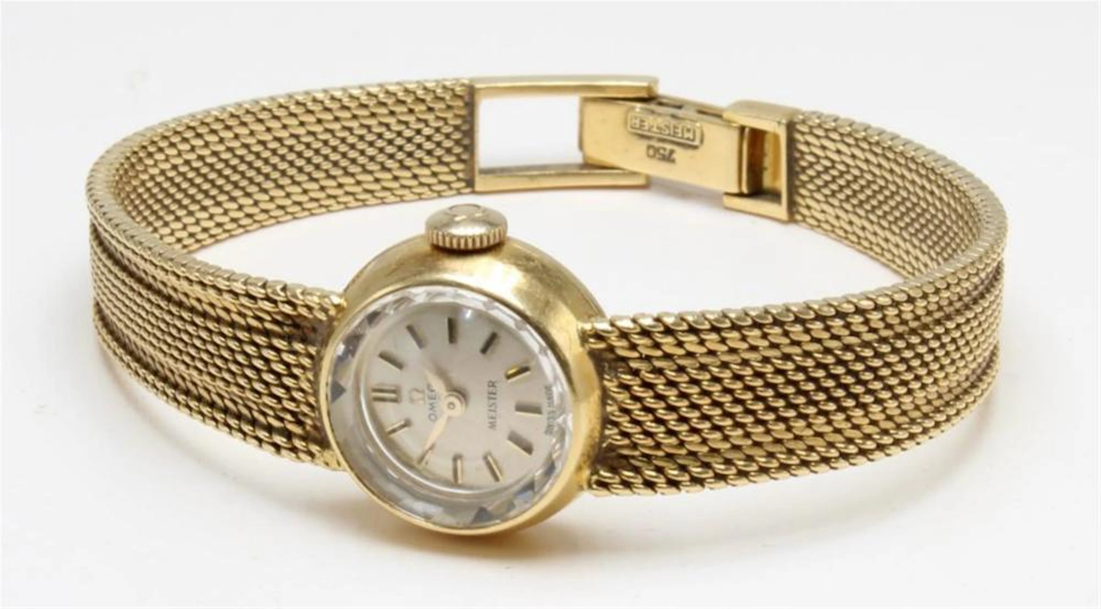 Ladies Omega Meister Wrist Watch. 18K Yellow Gold
