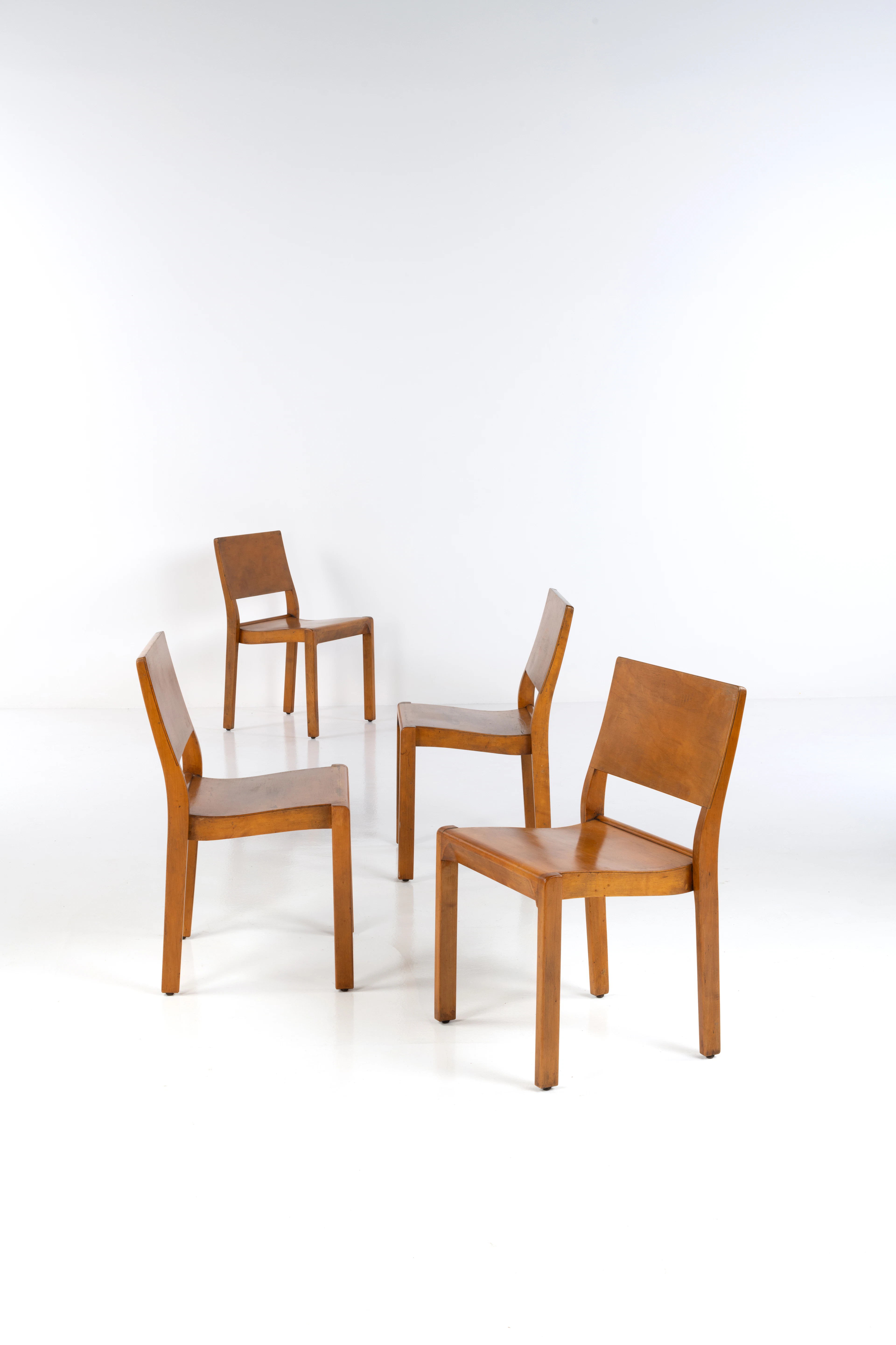 ƒ Alvar Aalto (1898-1976) Set of four chairs model no