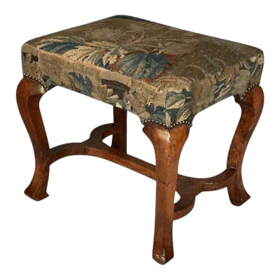 Queen Anne period walnut stool