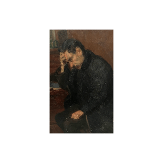 Telemaco Signorini [1835-1901] Italian Painter "Lost in Thought", ca.1880s
