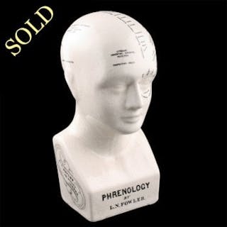 20th Century Pottery Phrenology Head