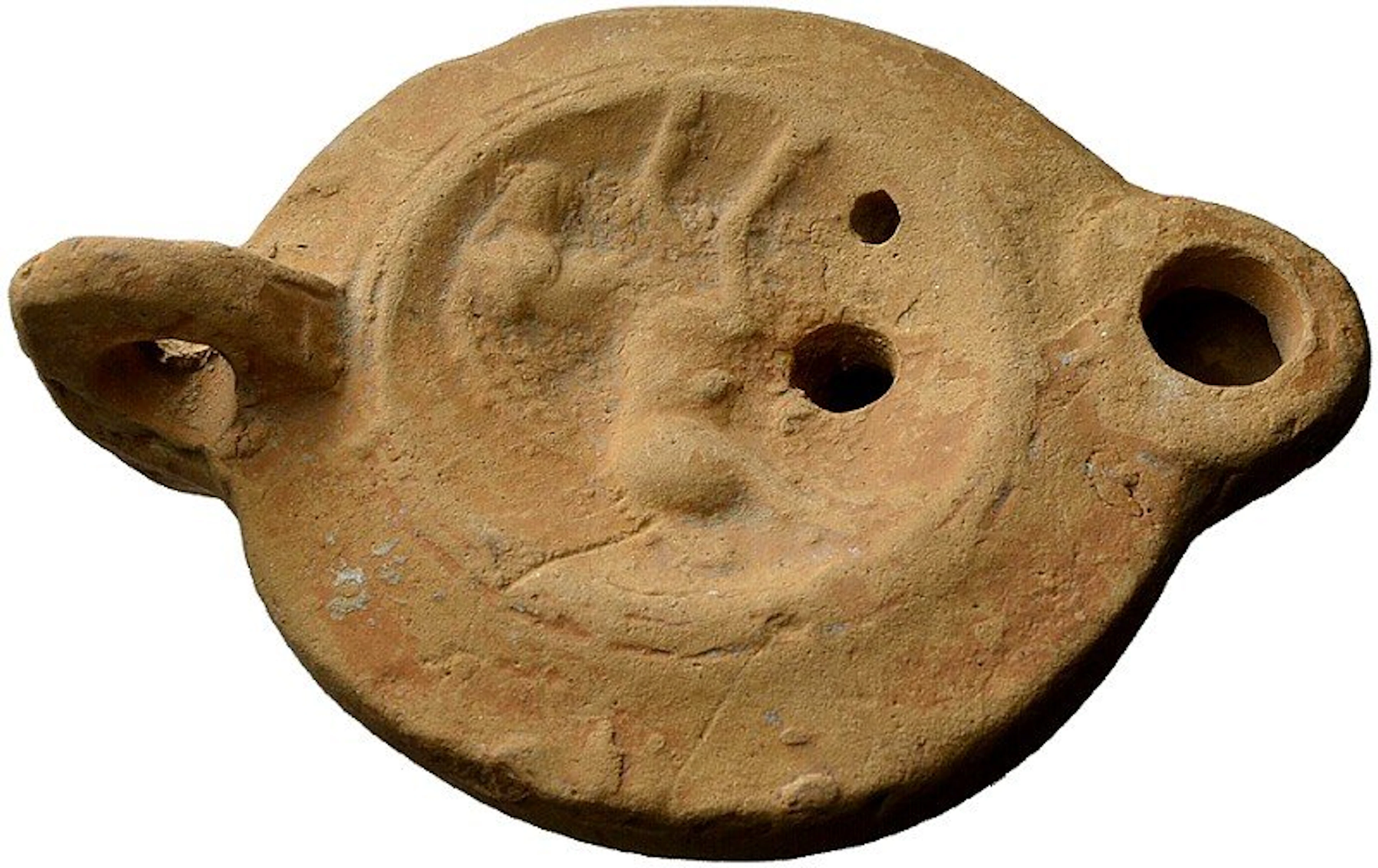 KUNST DER ANTIKE - ÖLLAMPEN - Öllampe mit Steinbock