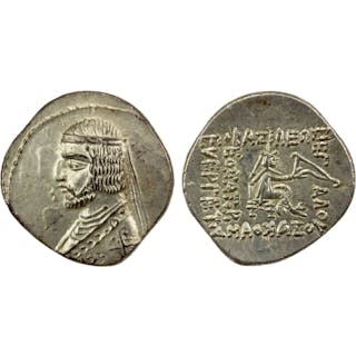 PARTHIAN KINGDOM: Orodes I, c. 80-77 BC, AR drachm (3.93g), lovely EF-AU