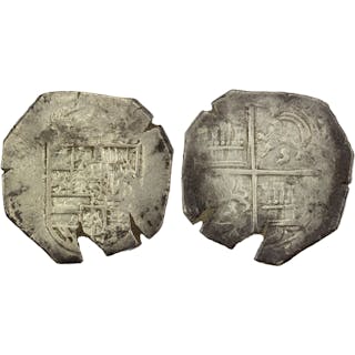 SPAIN: Felipe II, 1556-1598, AR 2 reales (6.83g), DM, F-VF