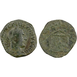 ROMAN EMPIRE: Philip I, 244-249 AD, AE sestertius (19.95g), Fine