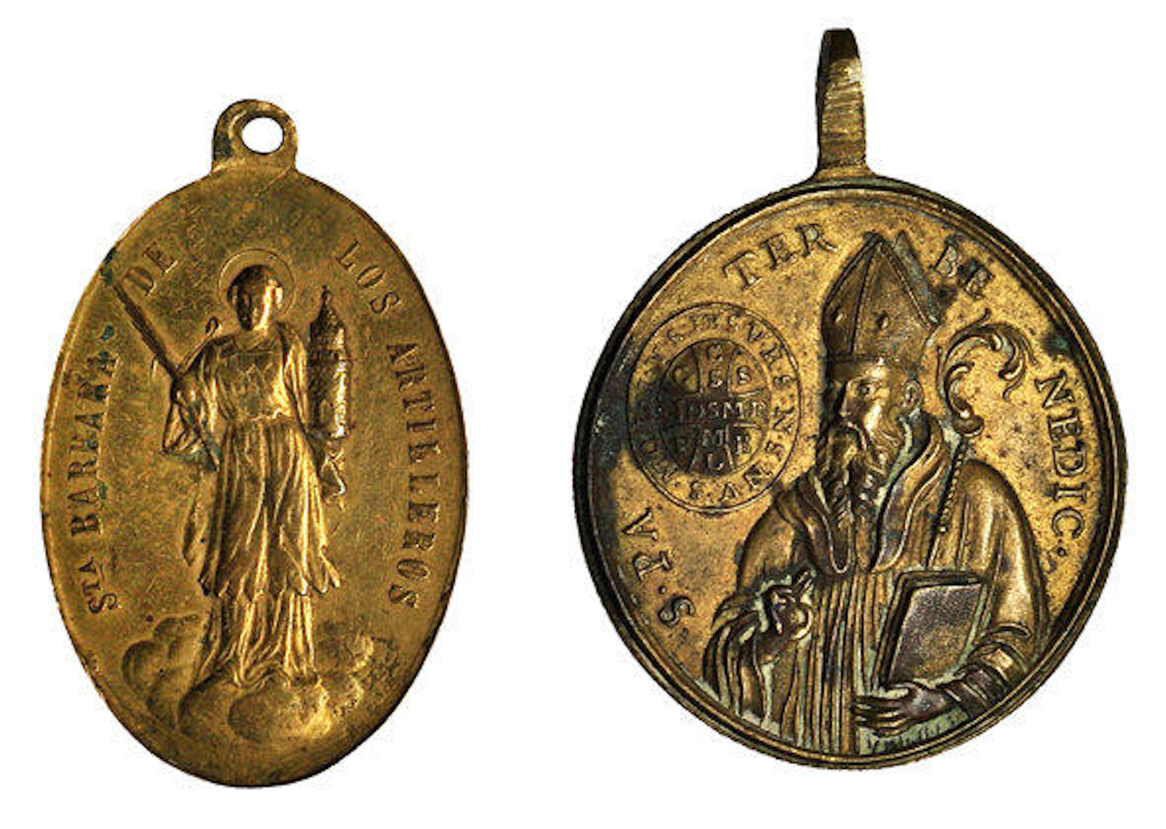 2 medallas religiosas pendientes