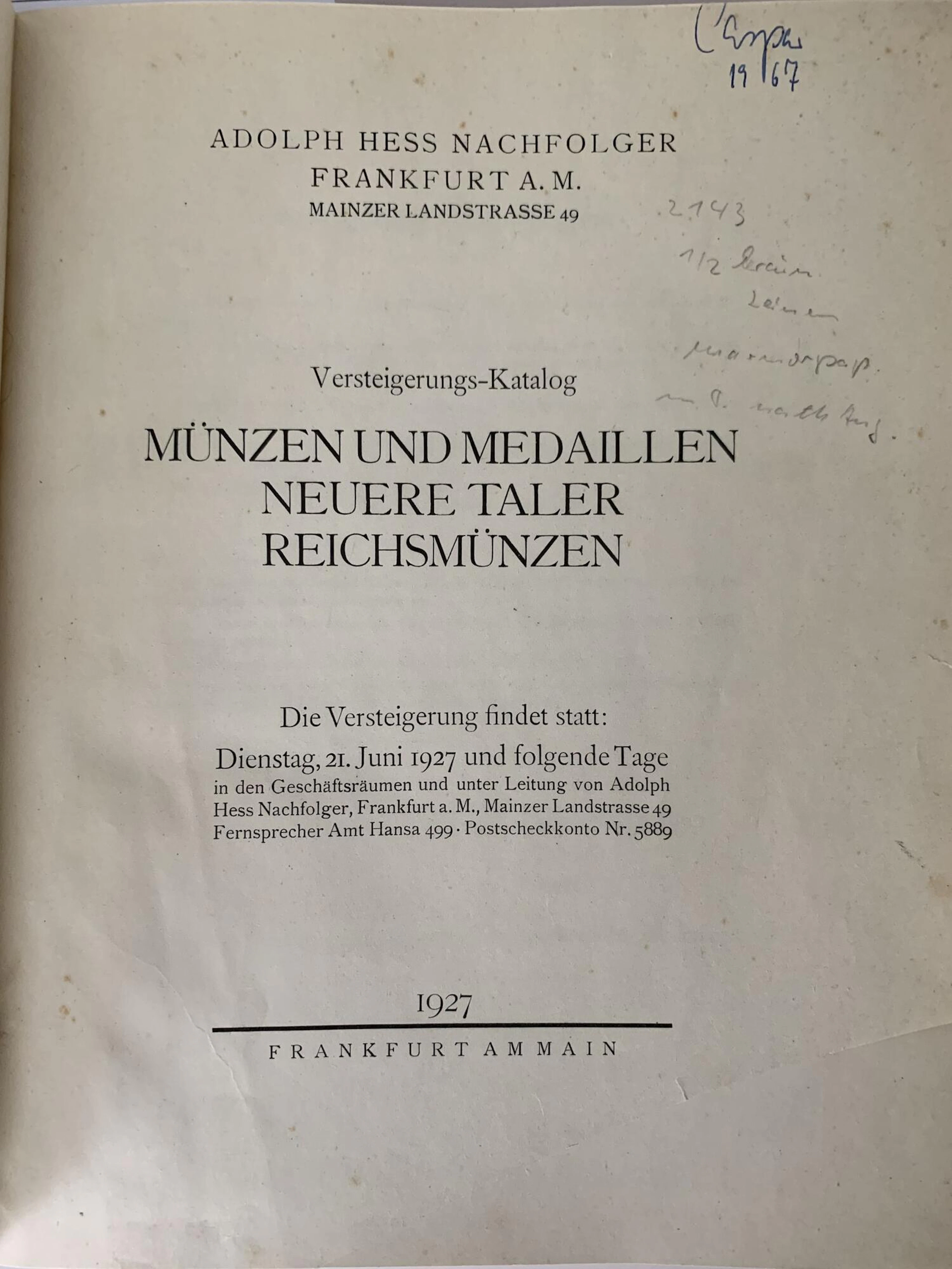 Auktionskataloge
