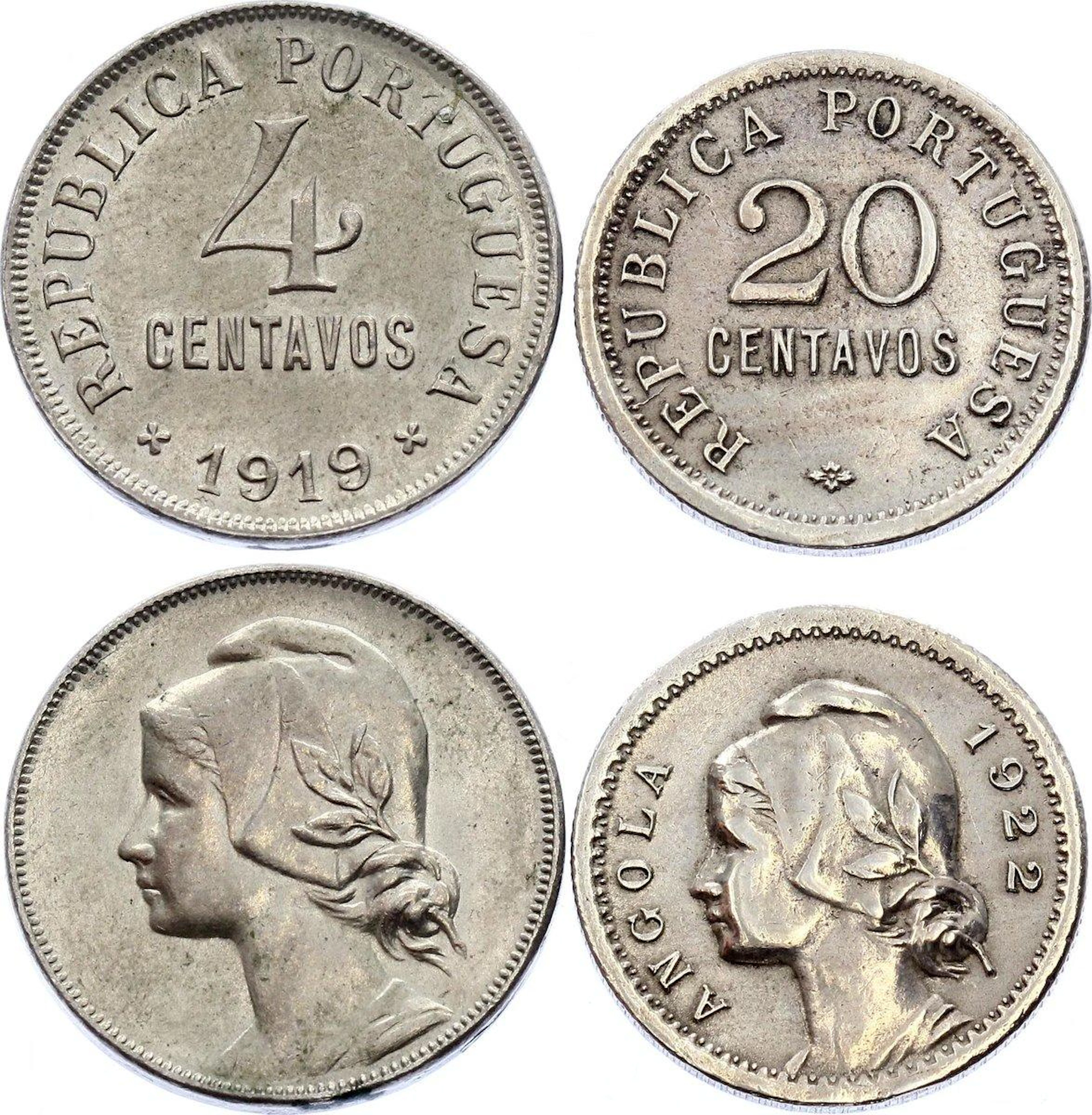 Angola & Portugal Lot of 2 Coins
