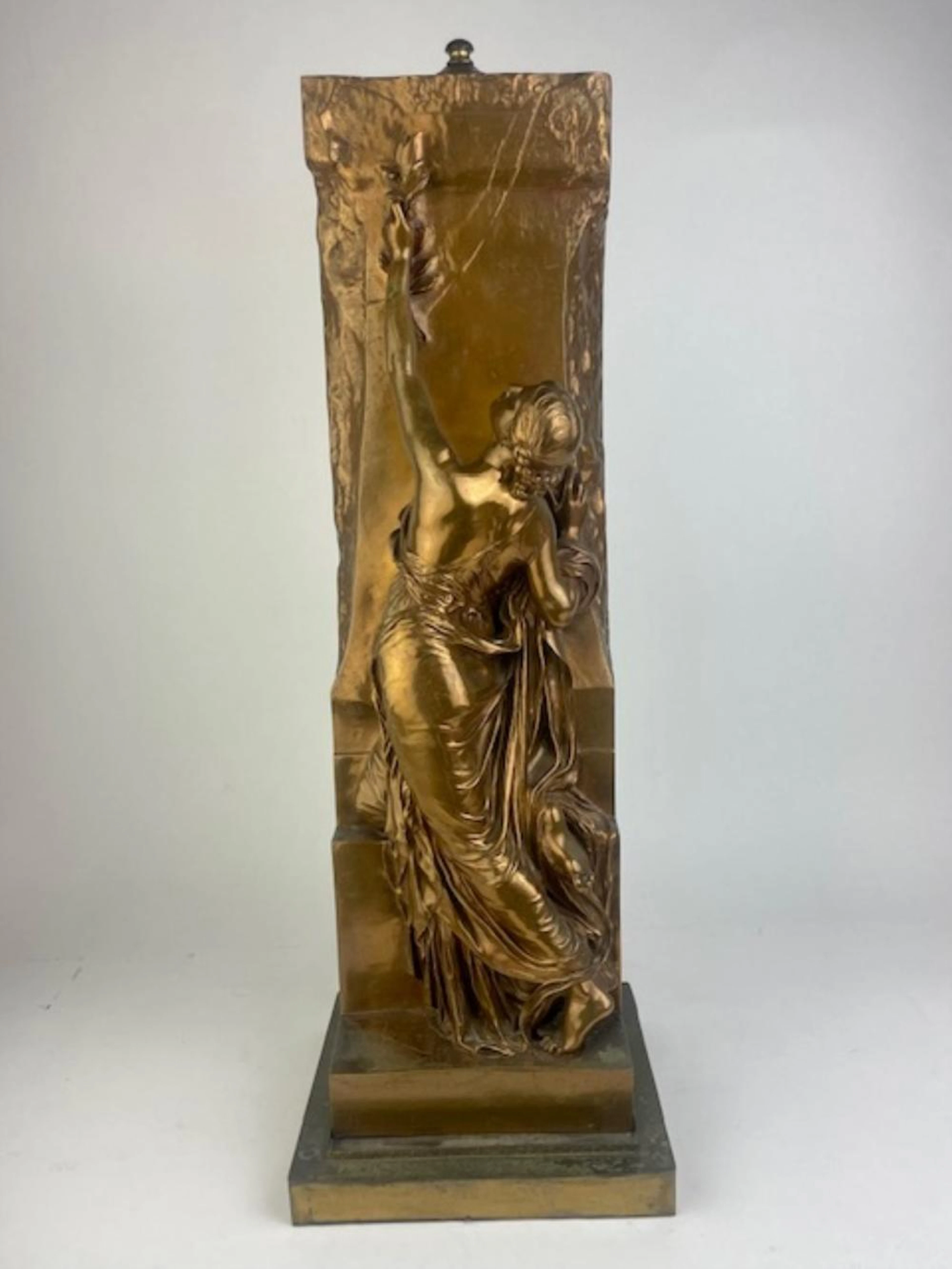 Henri Chapu (French, 1833-1891): A patinated bronze figure of 'La Jeunesse'