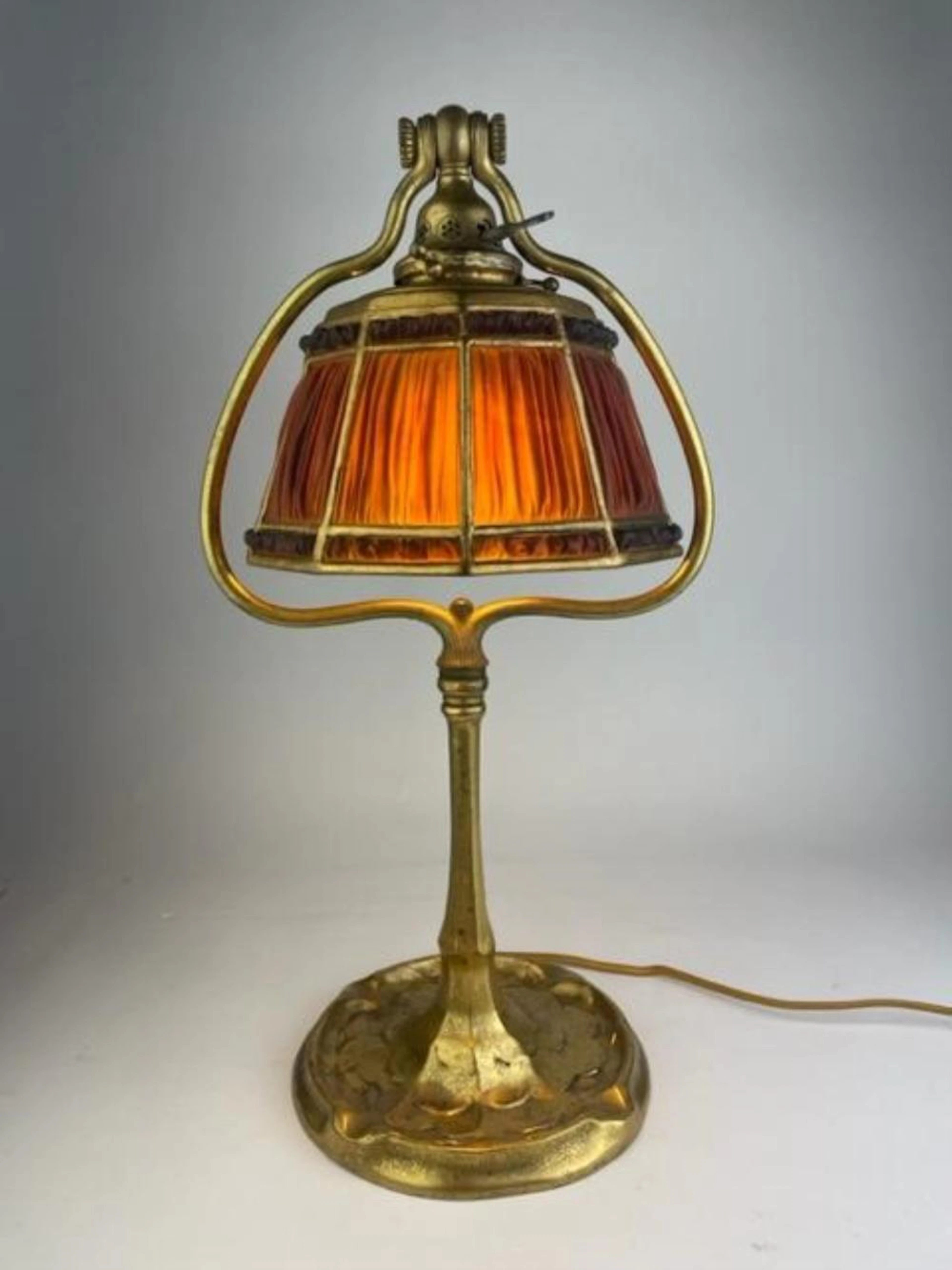 Tiffany Studios Linen Fold table lamp.