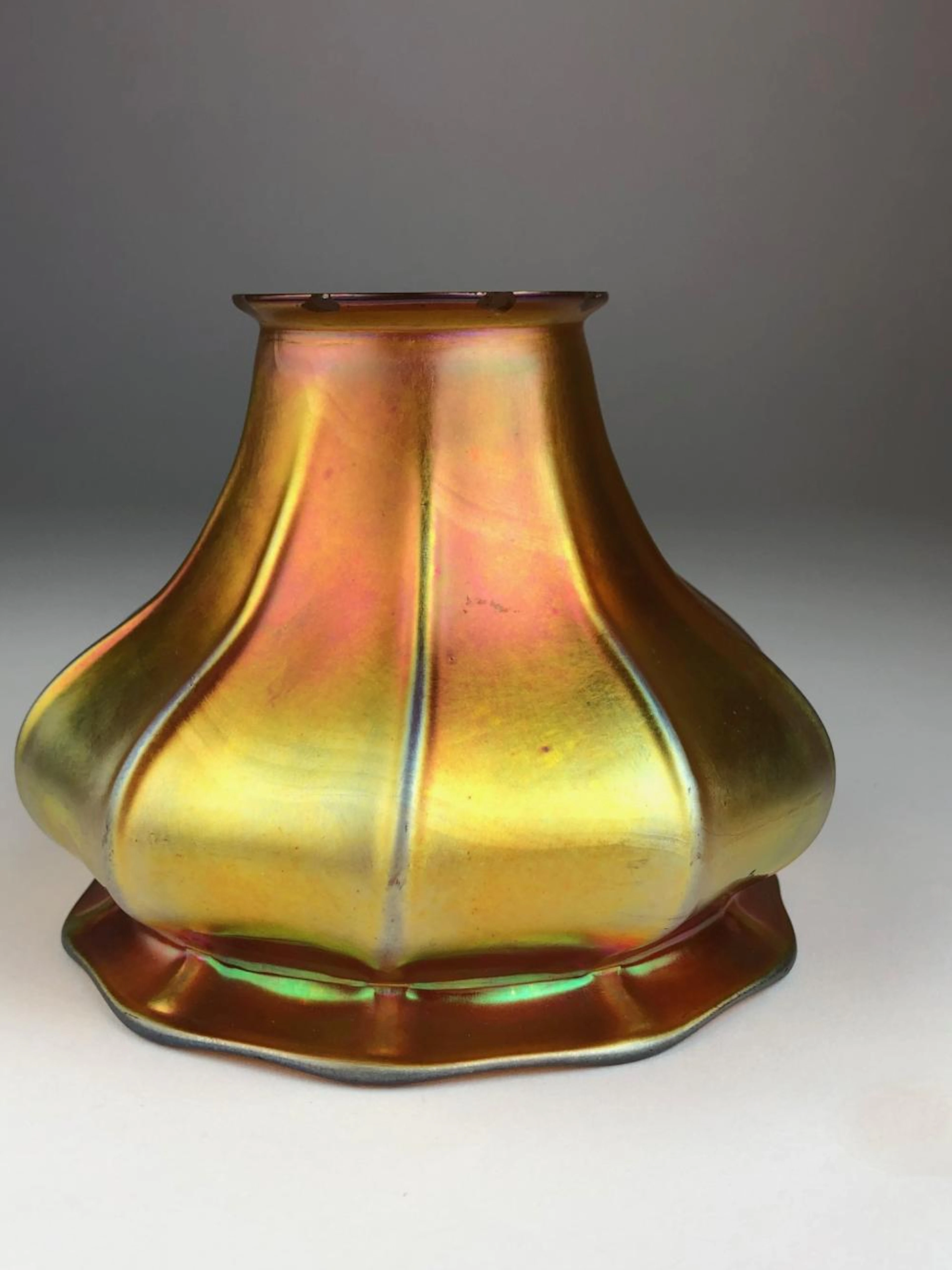 Gold Luster glass shade.